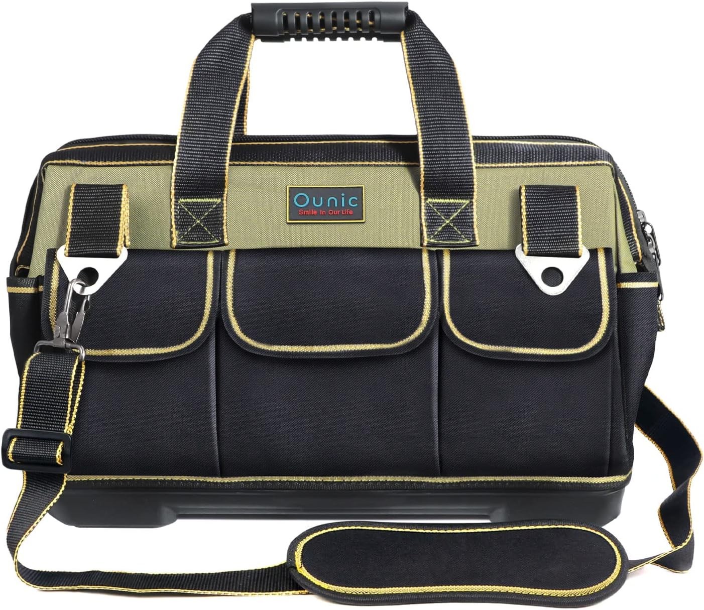 Tool Bag 20 Inch Large Tool Bag Heavy Duty W/ Waterproof Molded Base Wide Mouth