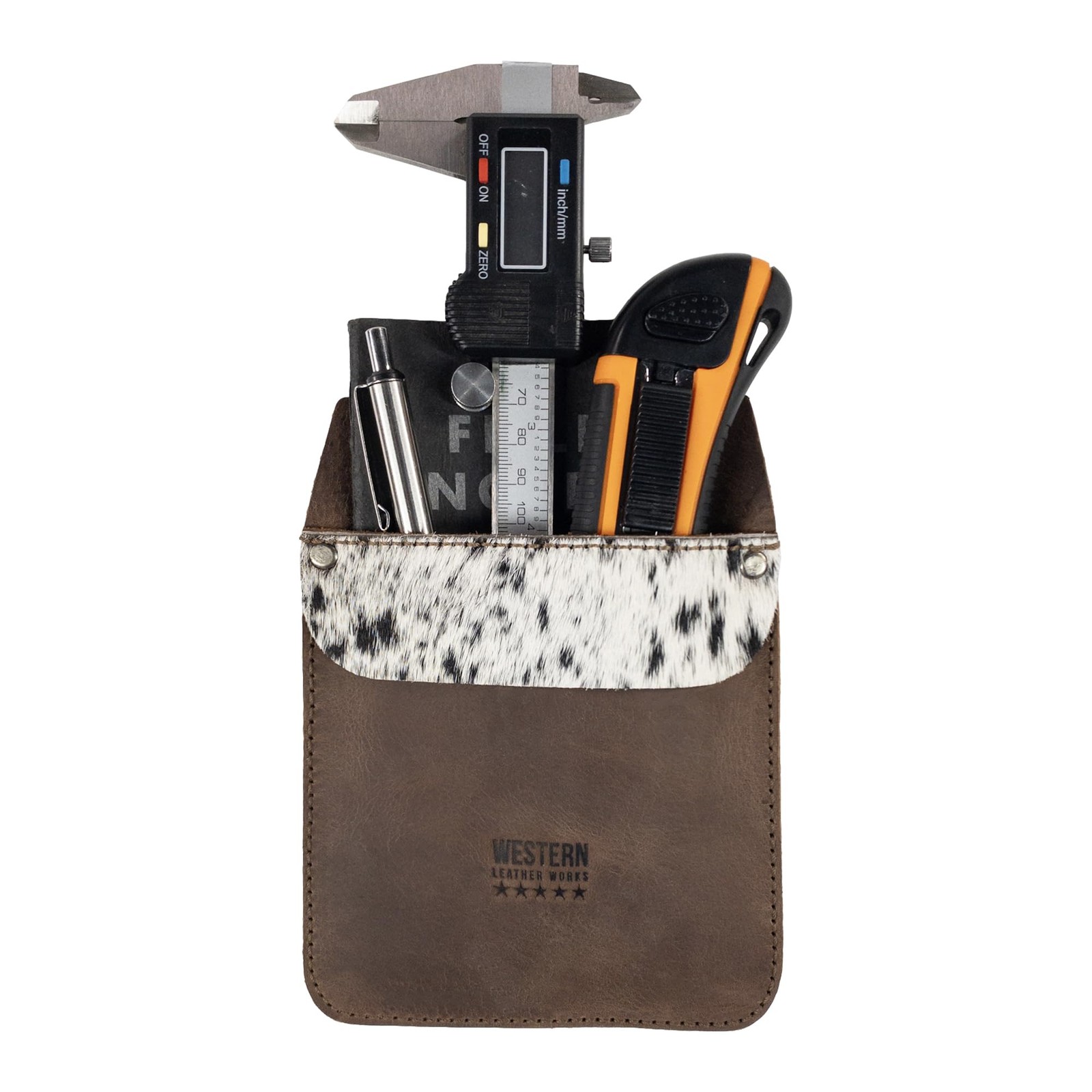 Western Leather Works, Work Pocket Organizer for Tools Handmade from Full Gra…
