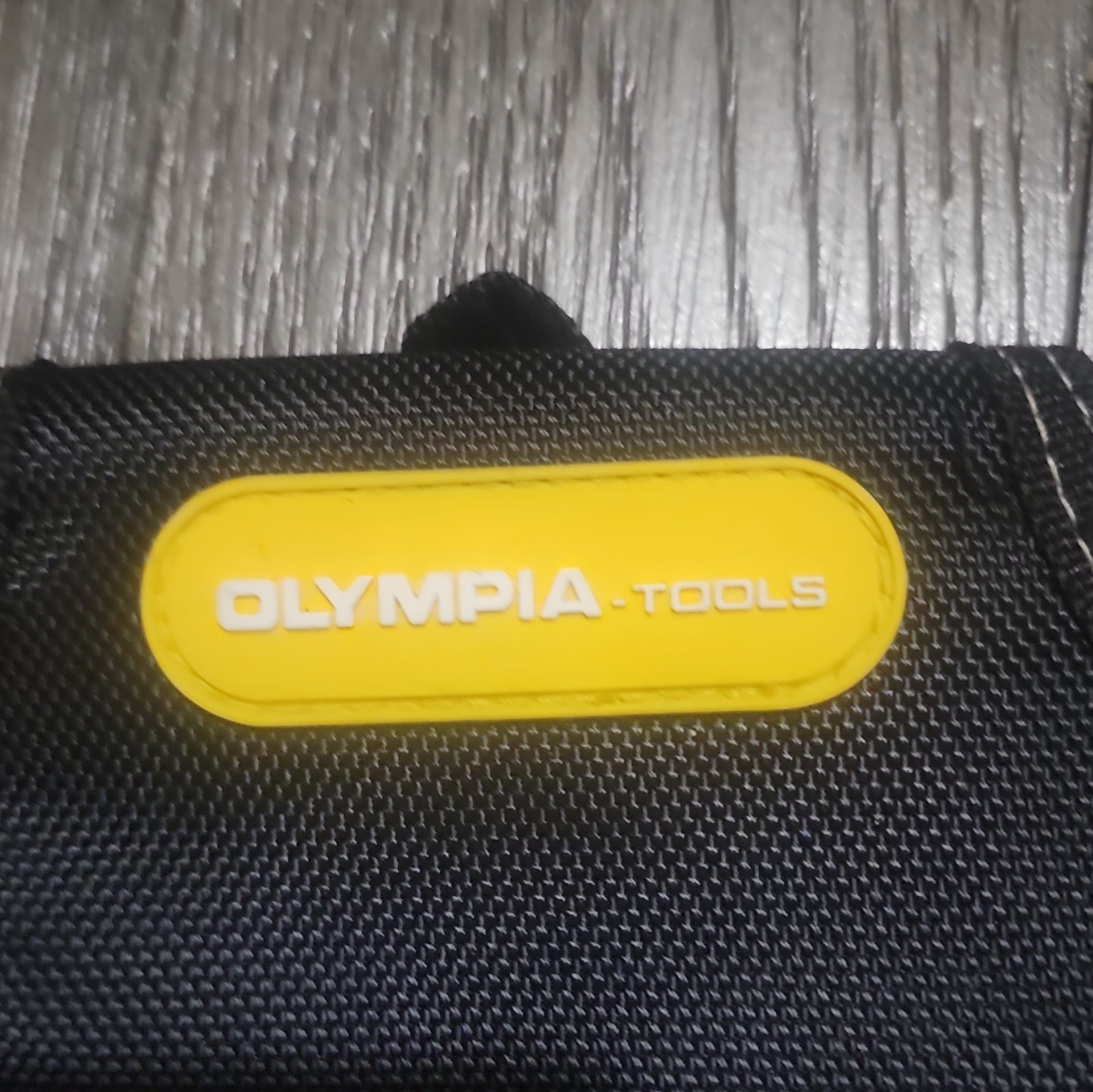 Olympia Tools Olympia Tools Nylon Tool Belt Pouch Bag, Black/Yellow, 1 Item