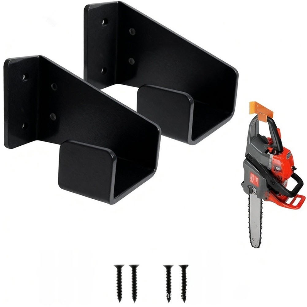 Heavy Duty Wall Mount Chainsaw Rack Storage Organizer for Garden Tools
