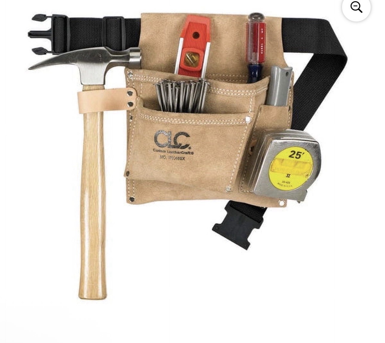 CLC LEATHER H/D Work Gear 3 Pocket Nail & Tool Bag W/ Polyweb Belt IPK489X
