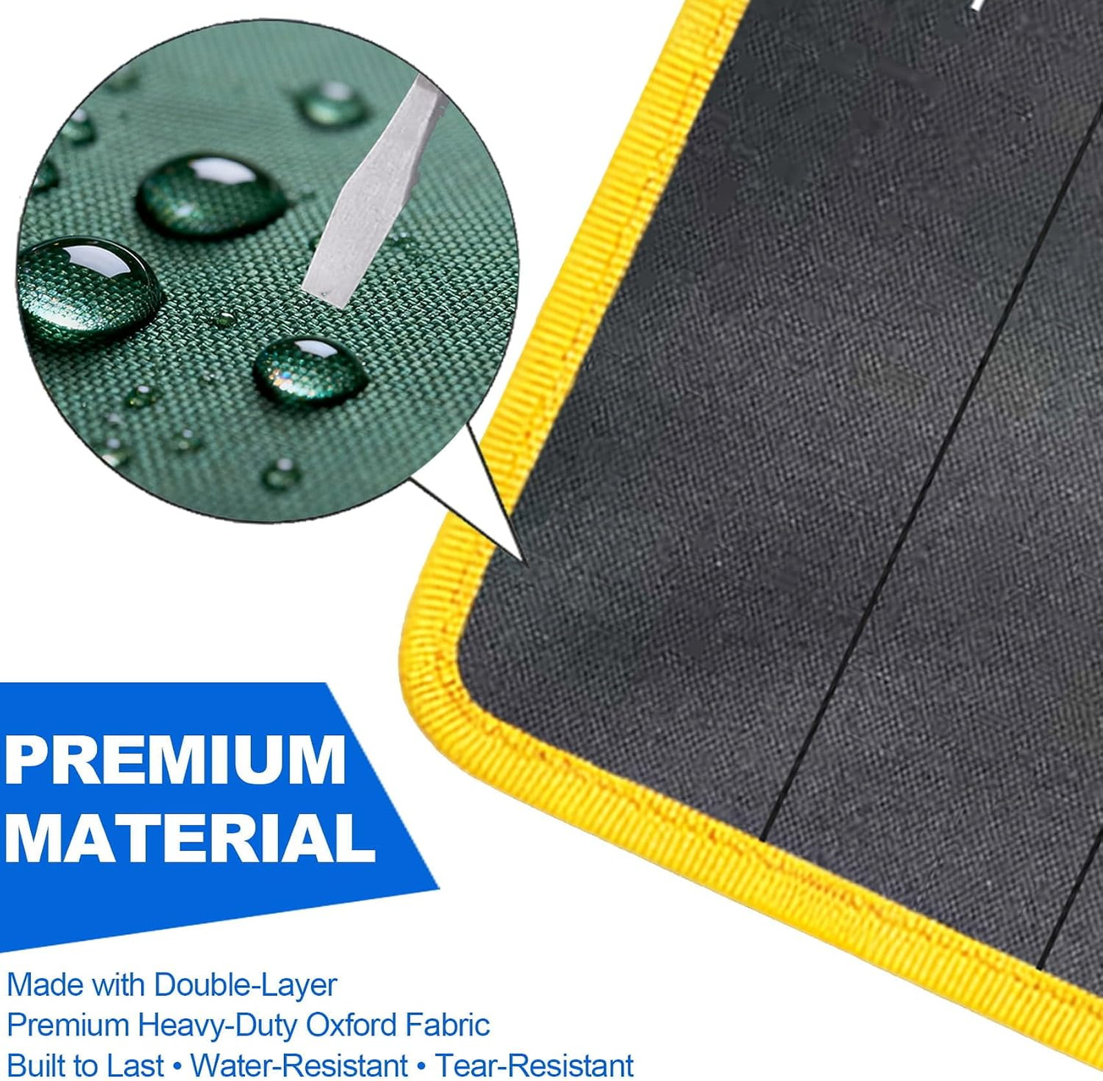 Wrench Roll Up Pouch Waterproof Oxford Cloth Tool Organizer Bag with 12 Metric