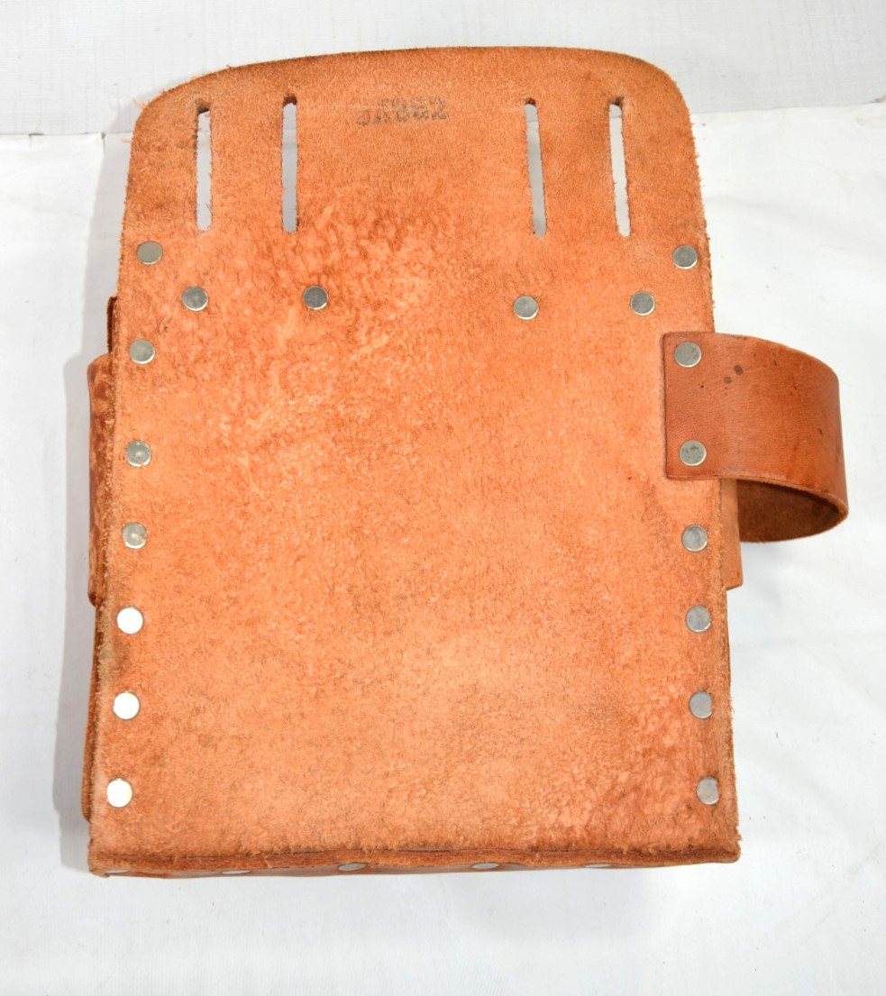 Dayton Electricians Leather Tool Pouch 9 Pocket Slot Top Grain Leather 3×862