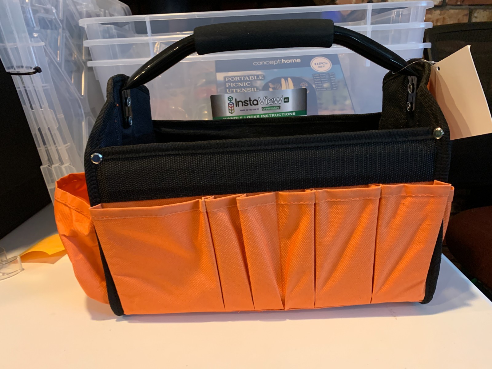 Torelli 12.5″ Collapsible Tool Bag 14 pockets Orange/Black NEW