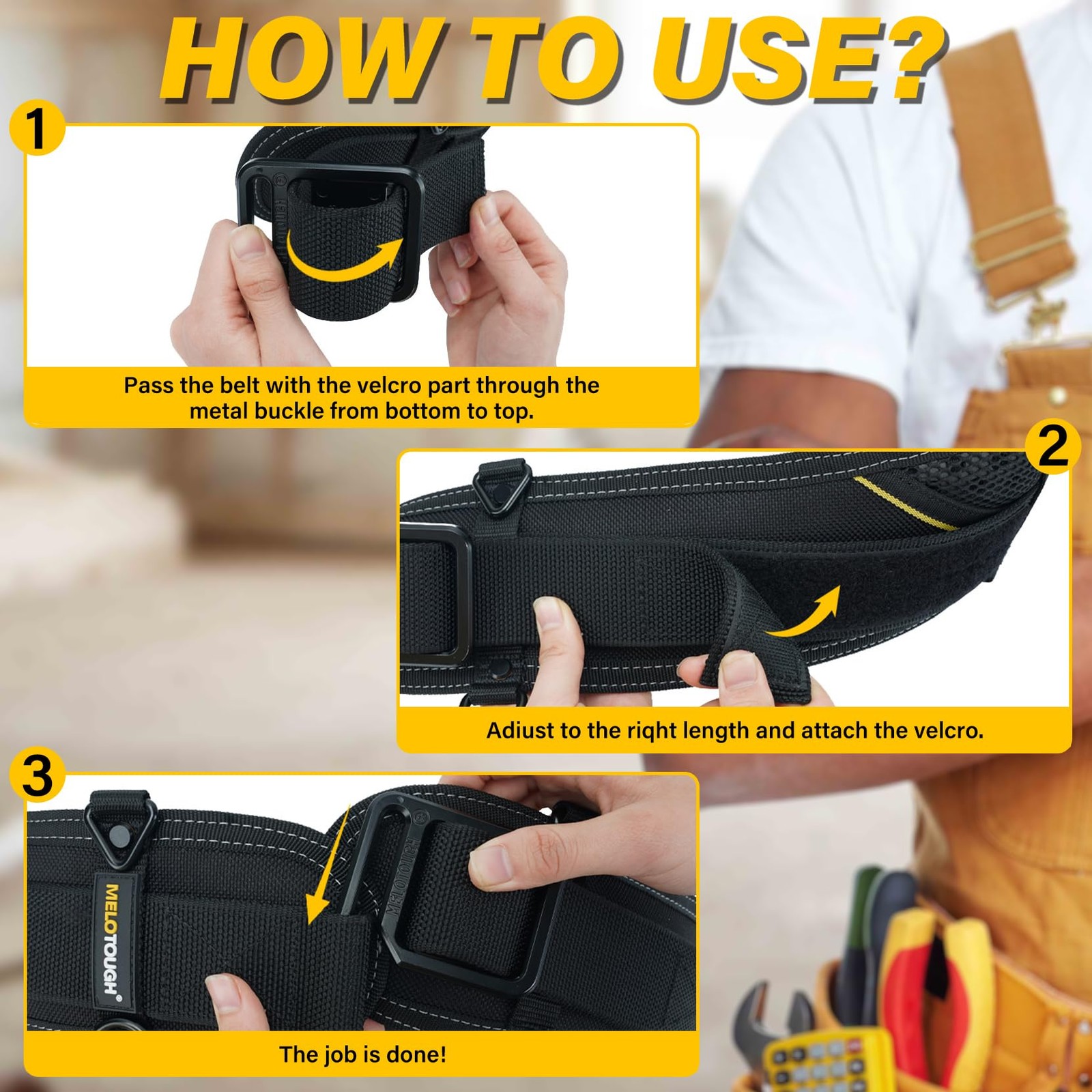 Padded Tool Belt,Electrician Tool Belt,Work Belt for Men,Quick Release,Thick …