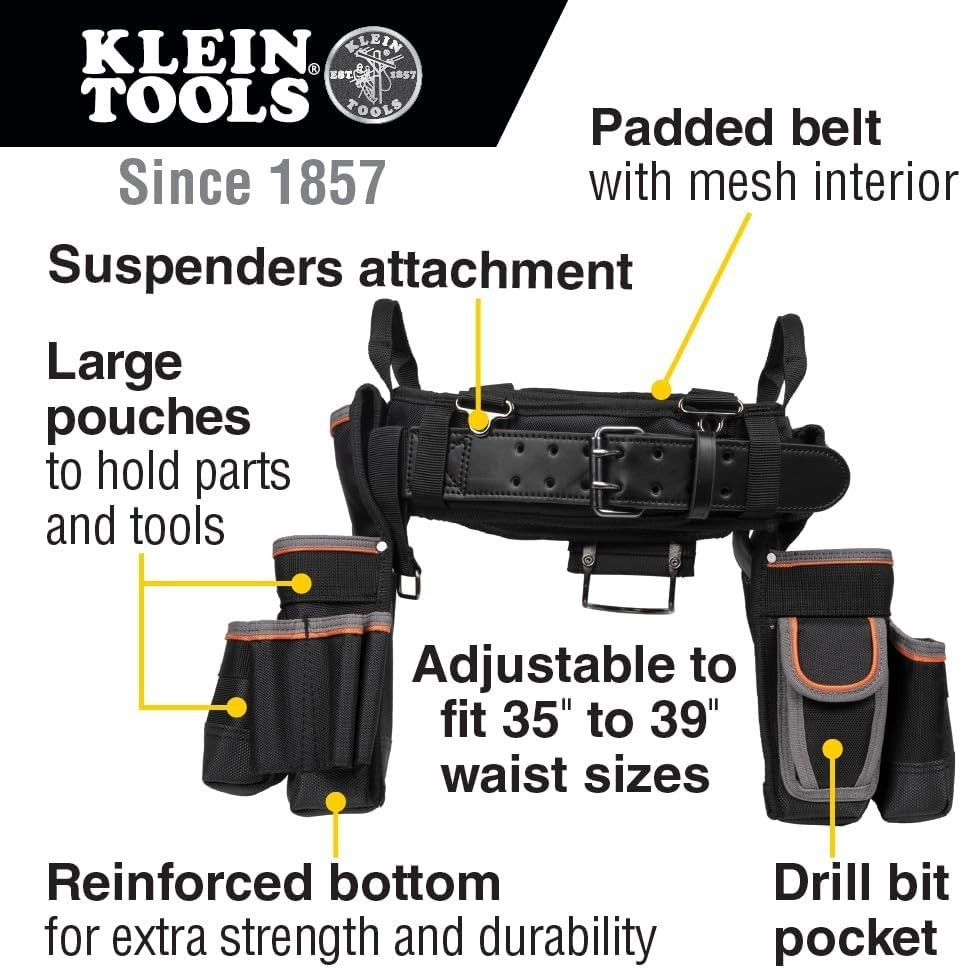 Professional Electrician’s Tool Belt and Pouch Combo – Comfortable and Durable