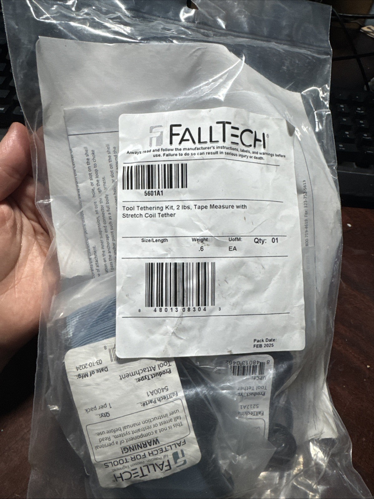 FallTech Tool Tether Kit 5601A1 2lbs Capacity – ANSI Certified – New In Bag