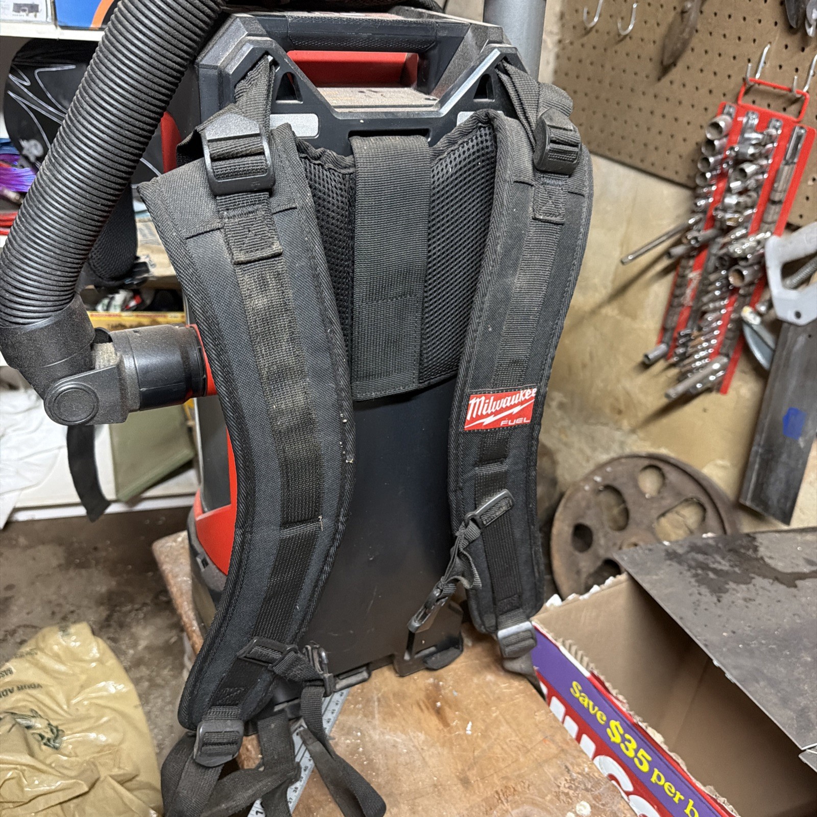 Milwaukee Tool M18 FUEL 18V 3-in-1 Cordless Backpack Vac with attachments