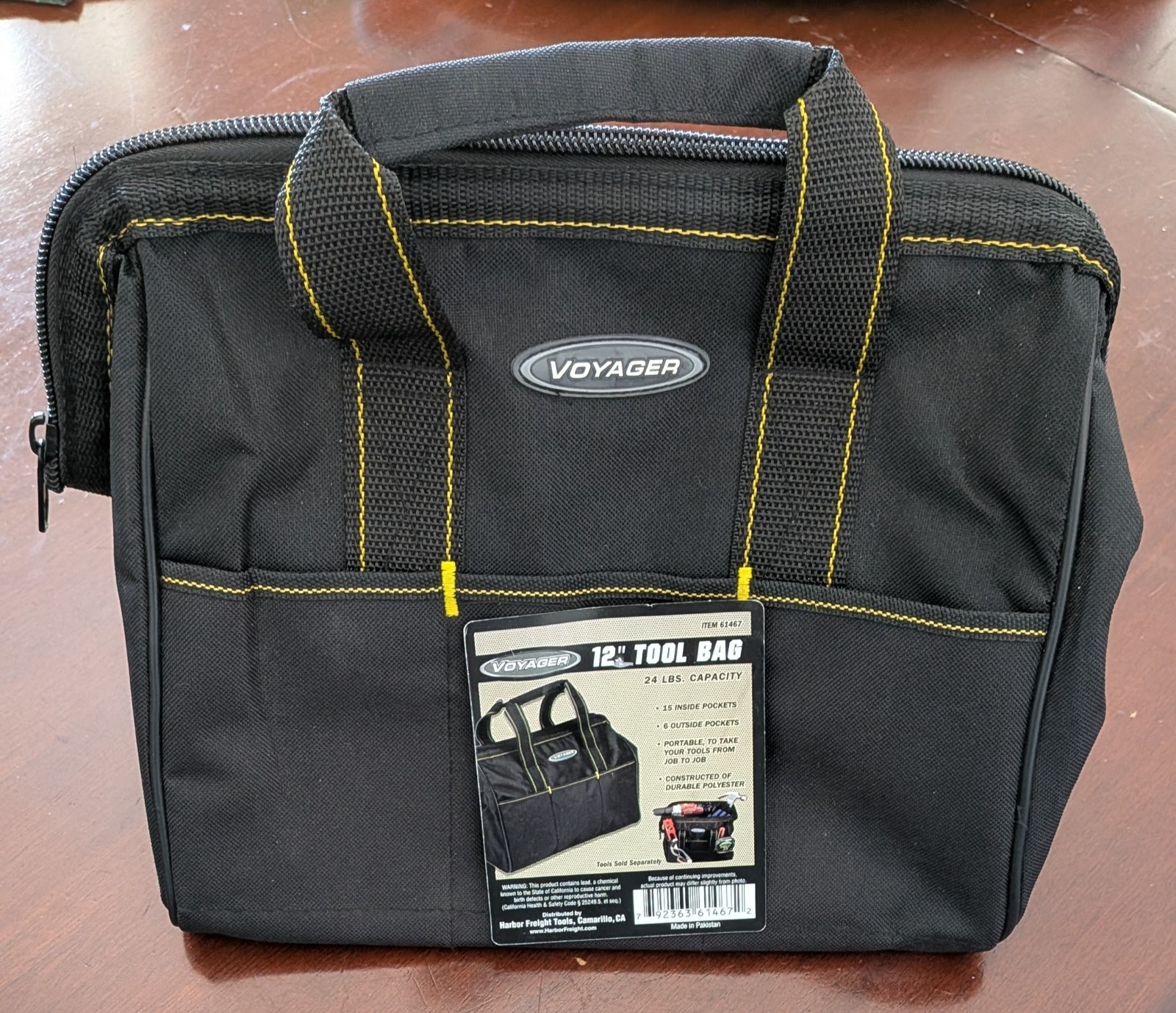 Voyager 12″ Portable Tool Bag w/21 Pockets and 24 lb Capacity – NEW
