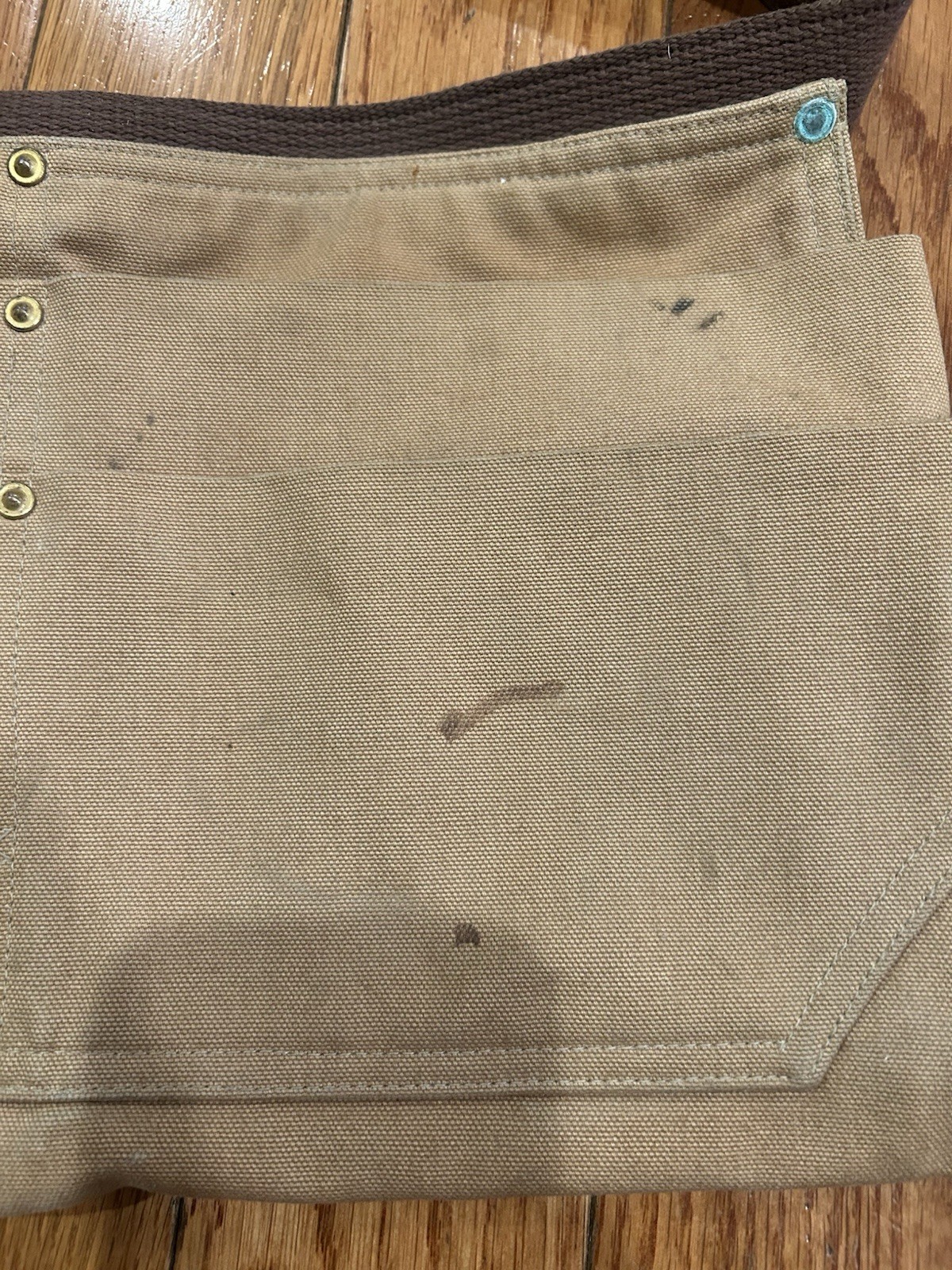 Vintage Carhartt A09 BRN Duck Canvas Tool Apron Waist Bag Made in USA Brown L/XL