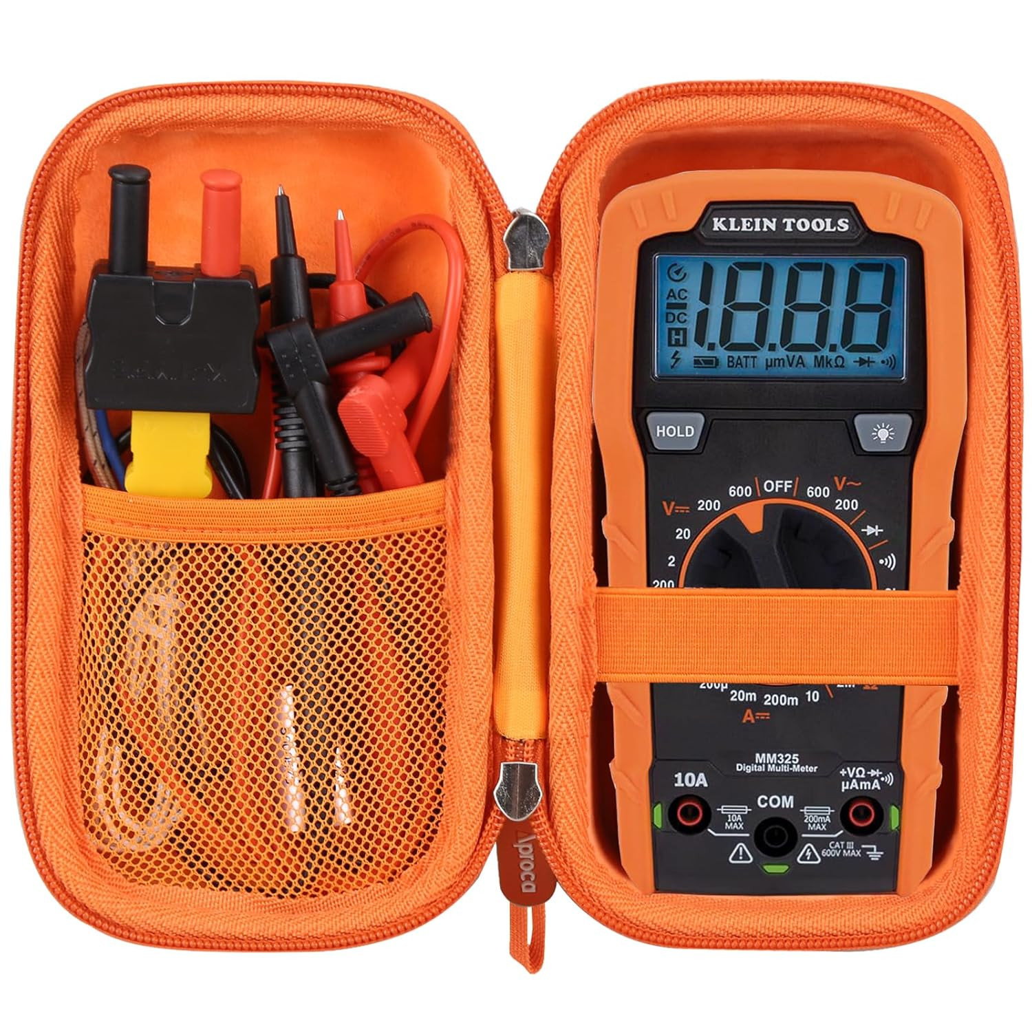 Hard Portabel Storage Case, for Klein Tools MM325 / MM400 / MM300 Multimeter