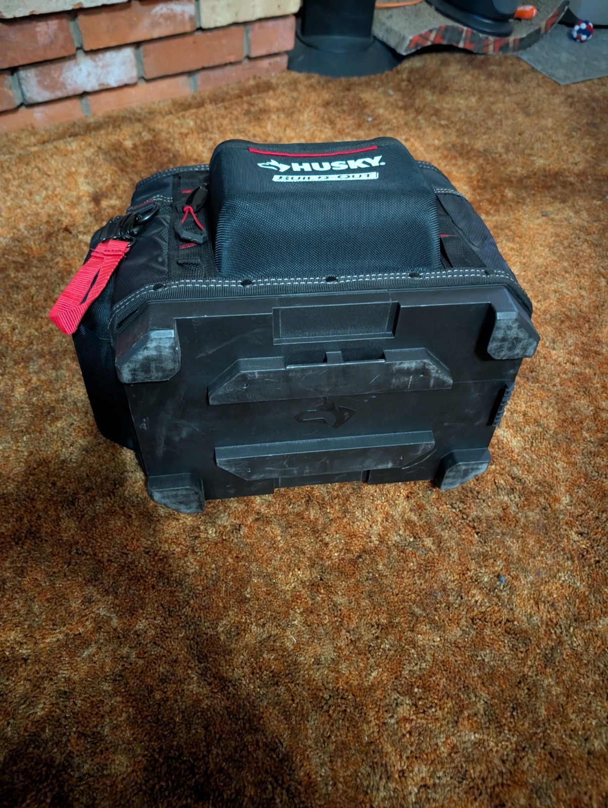 Husky Build-Out Heavy Duty Contractors 14 In. Tool Tote Box Rugged Build Out 14″