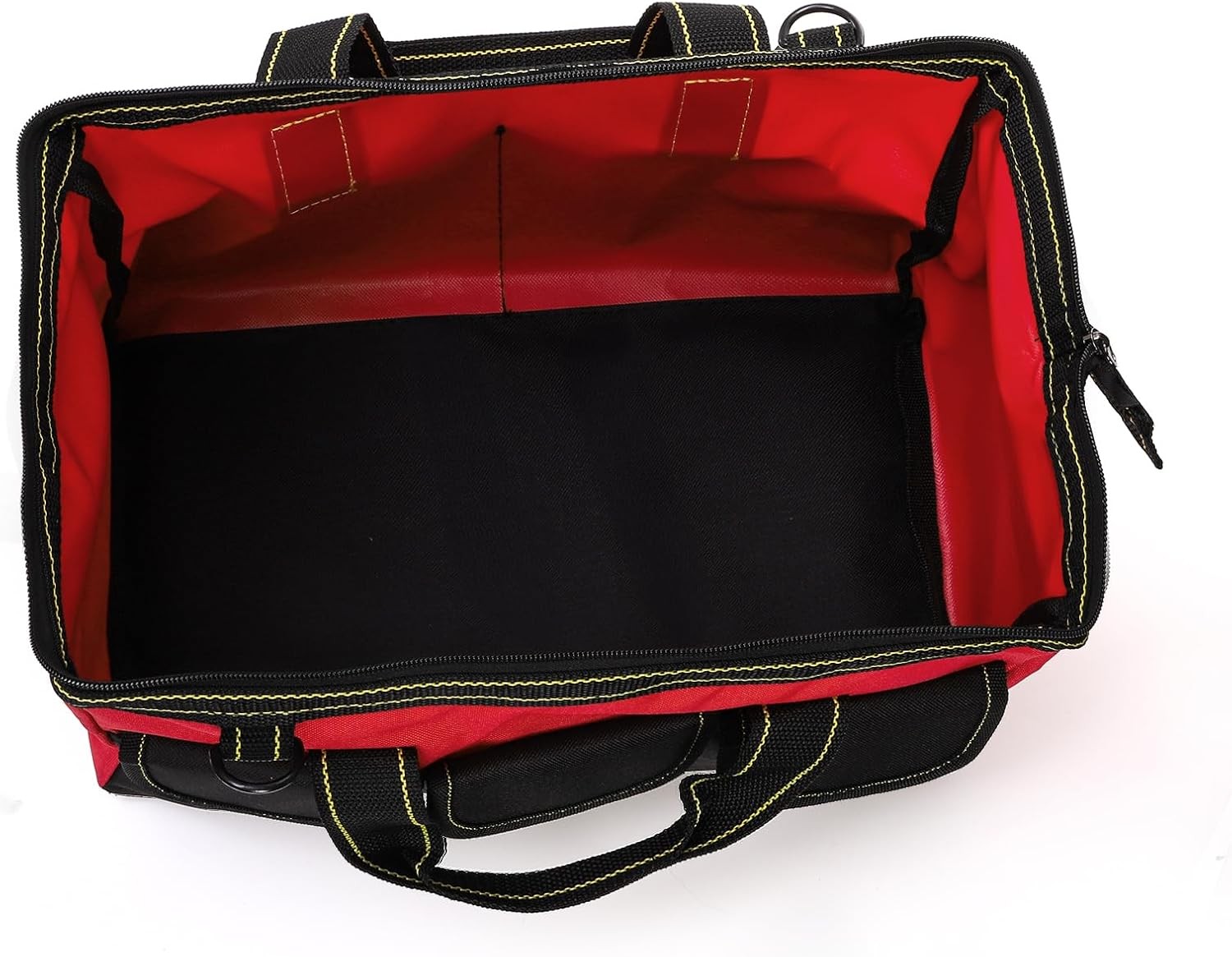 Hiceeden 16 Inch Wide Mouth Tool Bag, Collapsible Tool Tote with Waterproof Coat