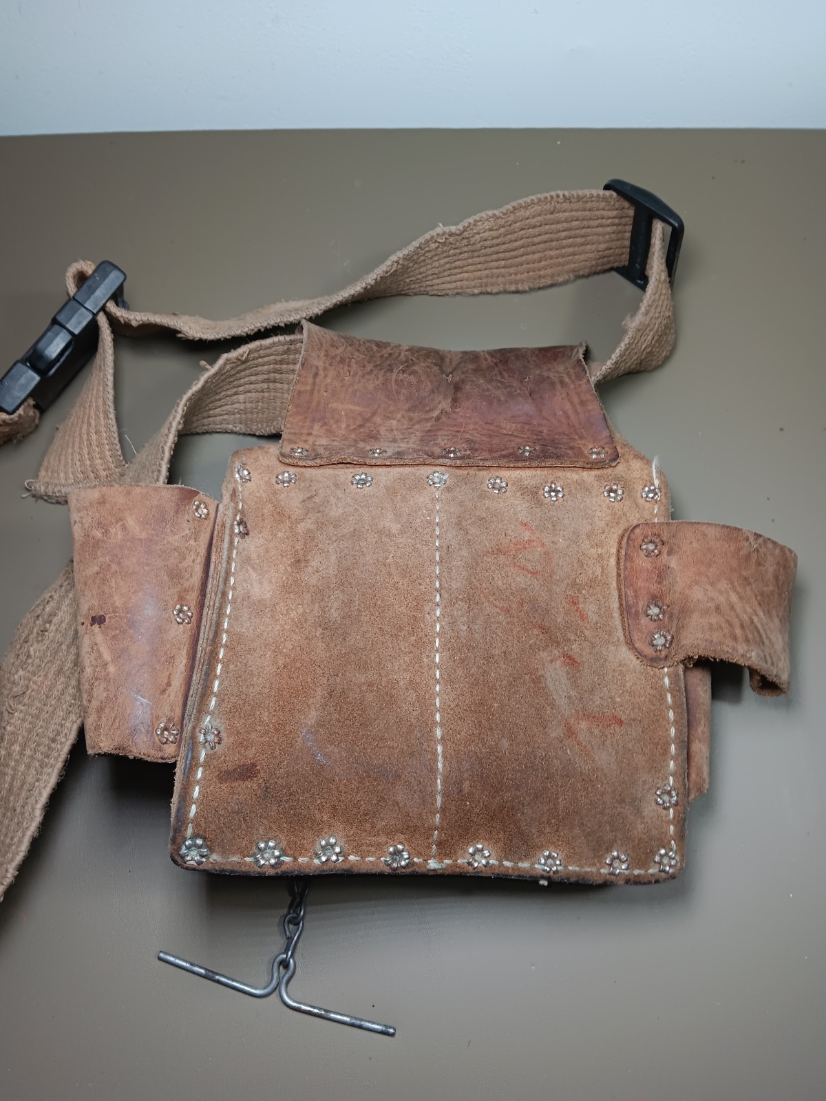 Vintage Sears Craftsman Leather Tool Belt Pouch Pre-Owned