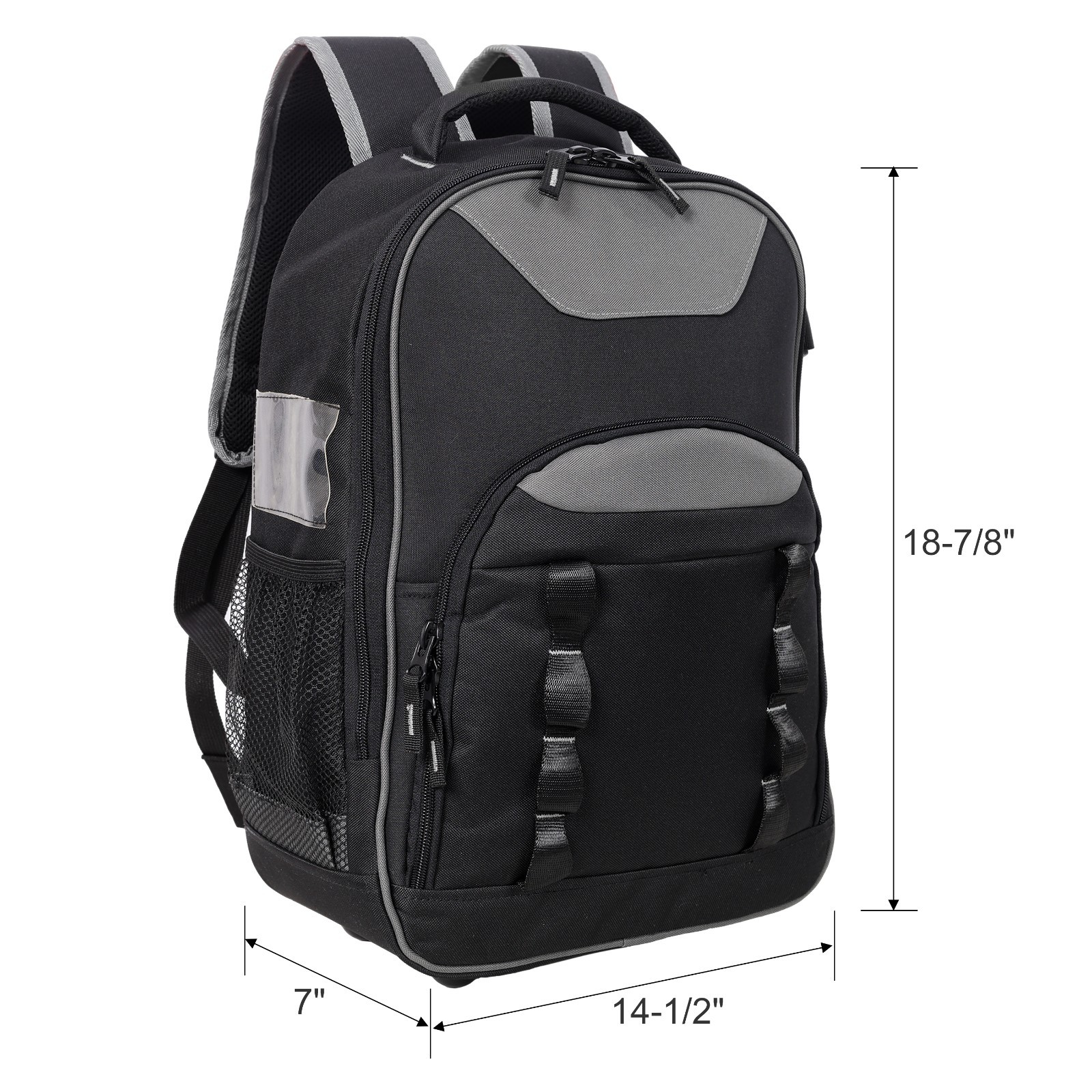 Oxford Cloth Multifunctional Tool Backpack, Heavy-Duty Tool Bag Multiple Pockets