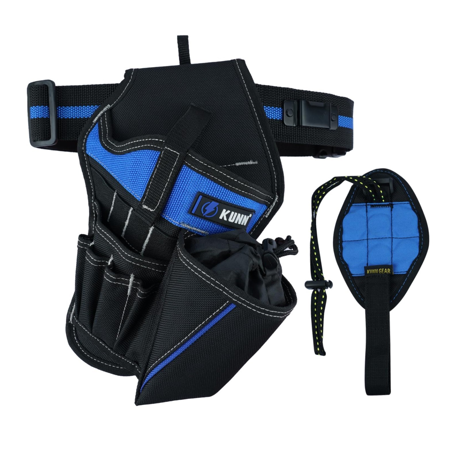 3-in-1 Right-Handed Drill Holster Set, Magnetic Wristband & Tool Belt, Impact Dr