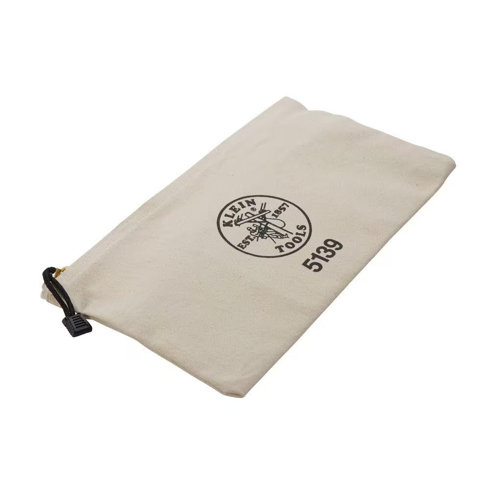 Zipper Bag, Canvas Tool Pouch 12.5 X 7 X 4.25-Inch