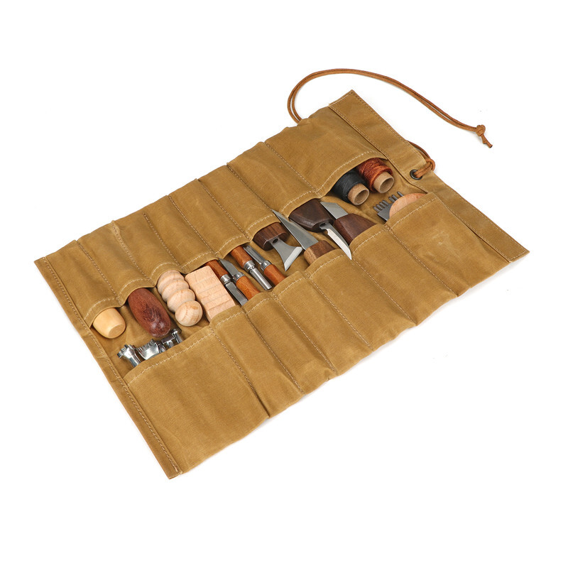 Tourbon Roll up Canvas Tool Carry Holder Carving Knife Organizer Bag Handy Pouch