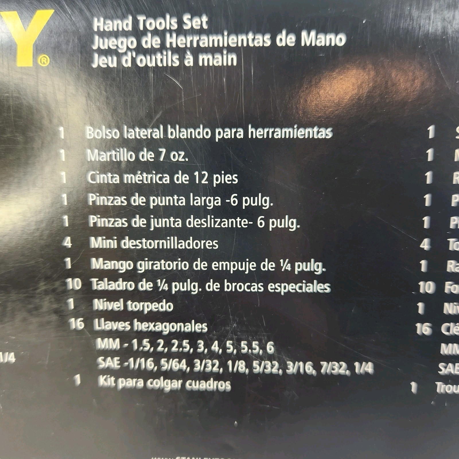 38 Pc. Stanley Hand Tools Set For Household STM17401 Yellow/Black Tote Bag