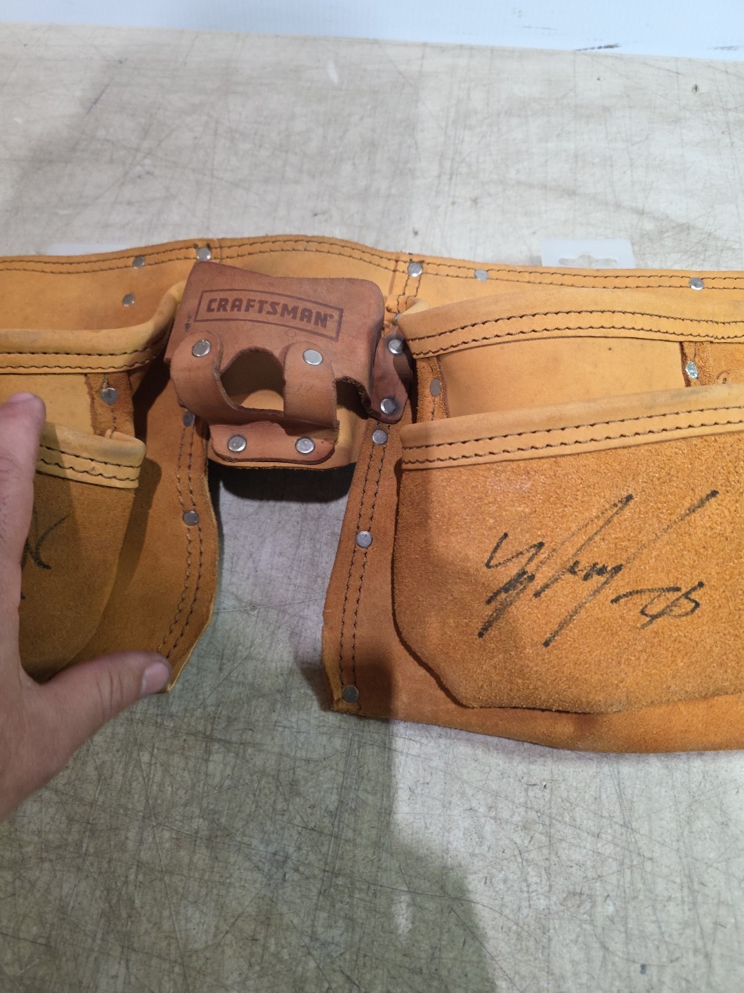 SEARS Craftsman Tool Holder Belt Leather (NEVER USED) W/signatures – USA!!