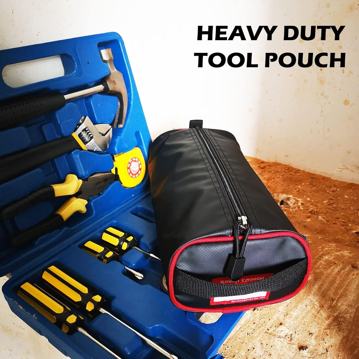 Rough Enough Compact Tool Bag with Handle and Zipper Closure for Easy Carrying