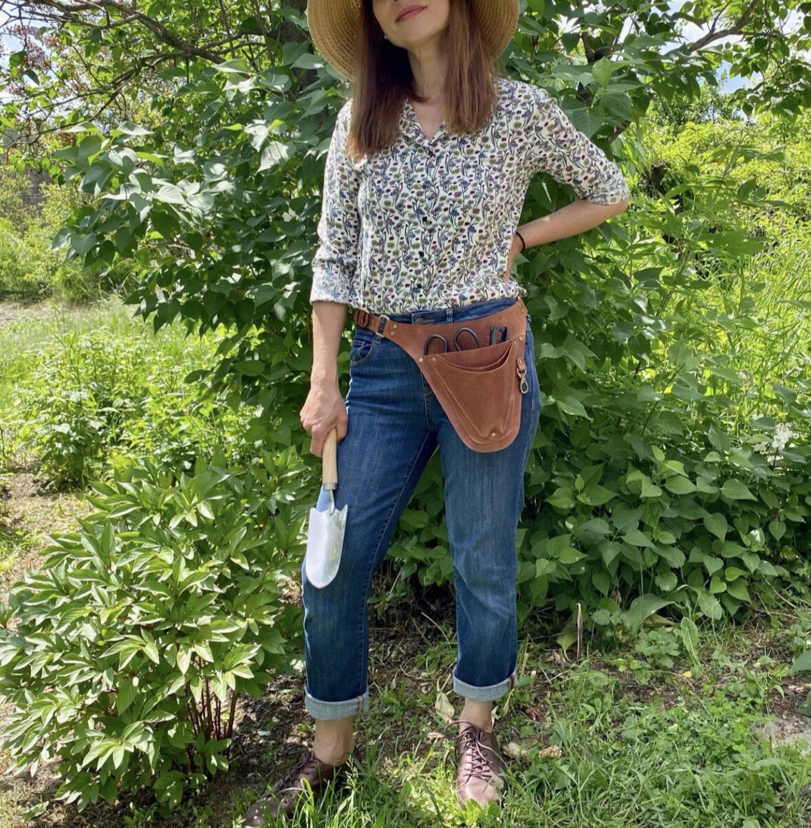 Leather Tool Belt for Florist/Gardener Tool Pouch, Tool Bag Leather Tool Pouch