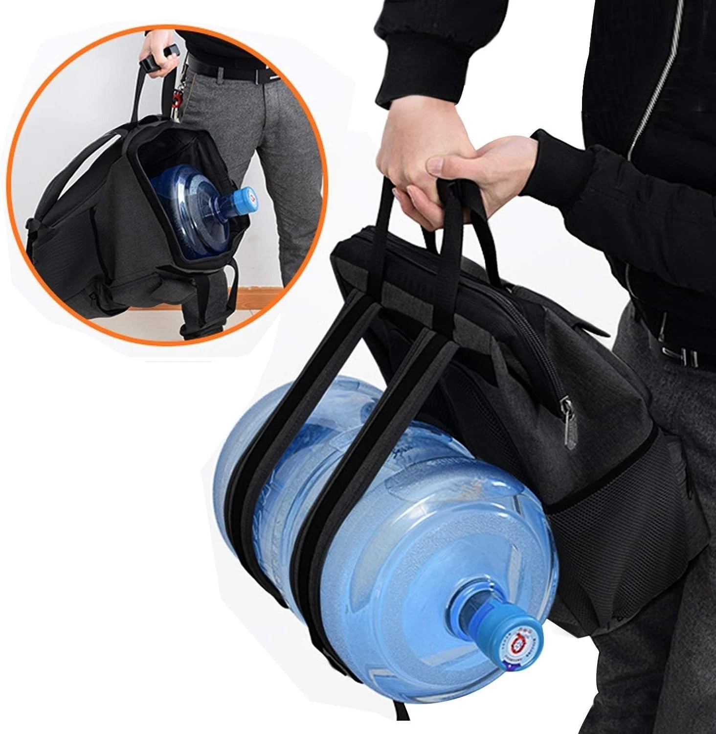 Durable Black Tool Carrier Backpack with 20 Compartments for Tool Organization