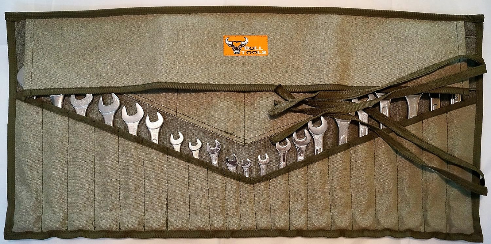 Wrench Roll Organizer Metric & SAE Roll up Tool Pouch Bag Handmade, Heavy Weight