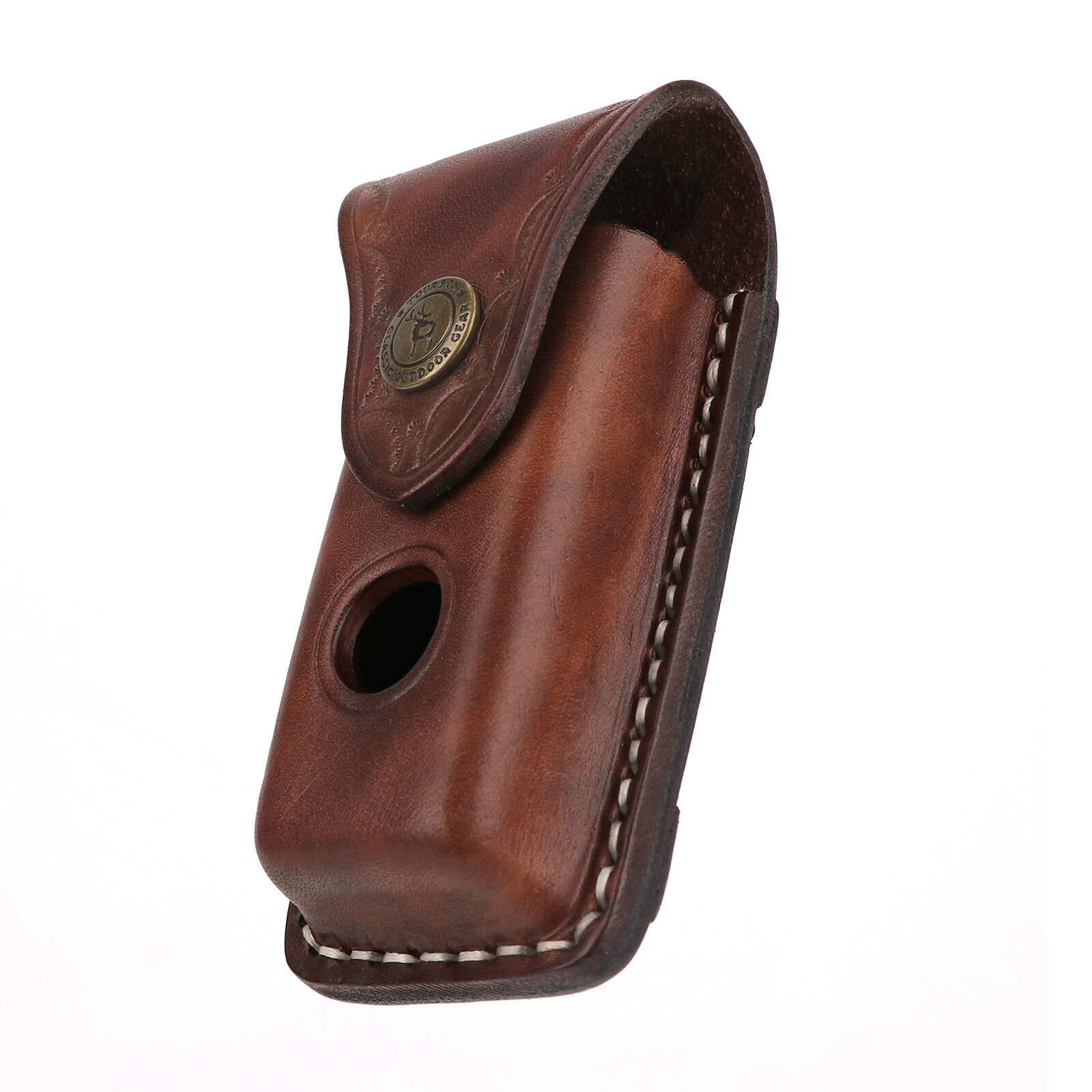 Tourbon Leather Knife Sheath for Folding Horizontal Trapper Knife Belt Holster