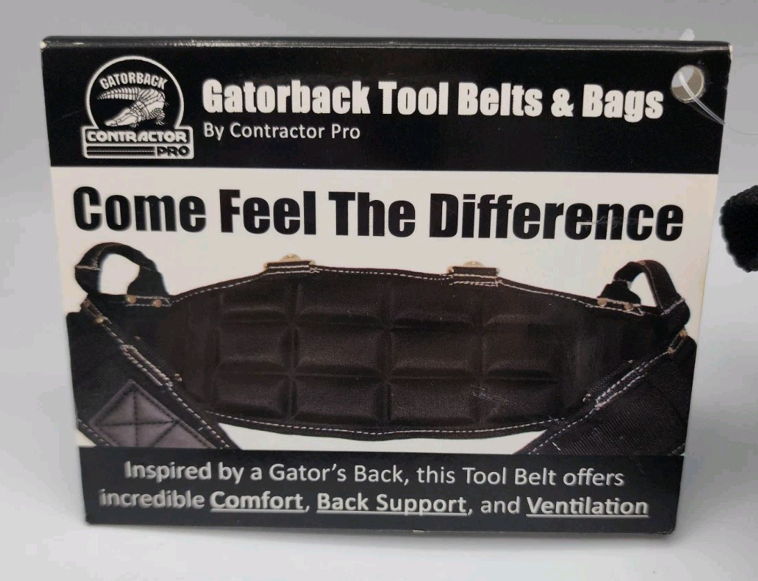 Gatorback B606 Suspenders for Tool Belts With Ventilated Padding & Spring Hooks