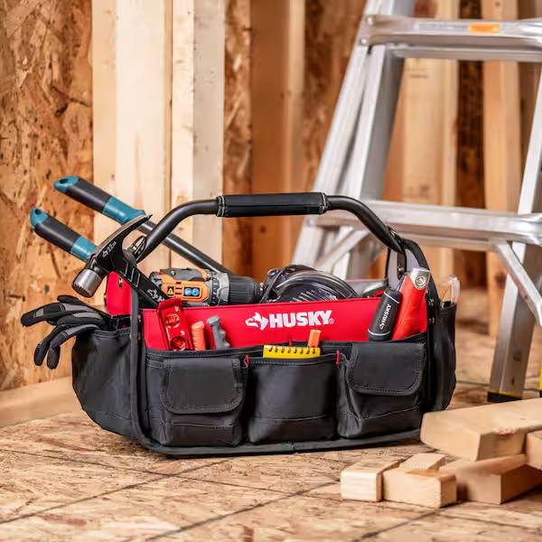 17 In. 18 Pocket Open Top Tool Bag