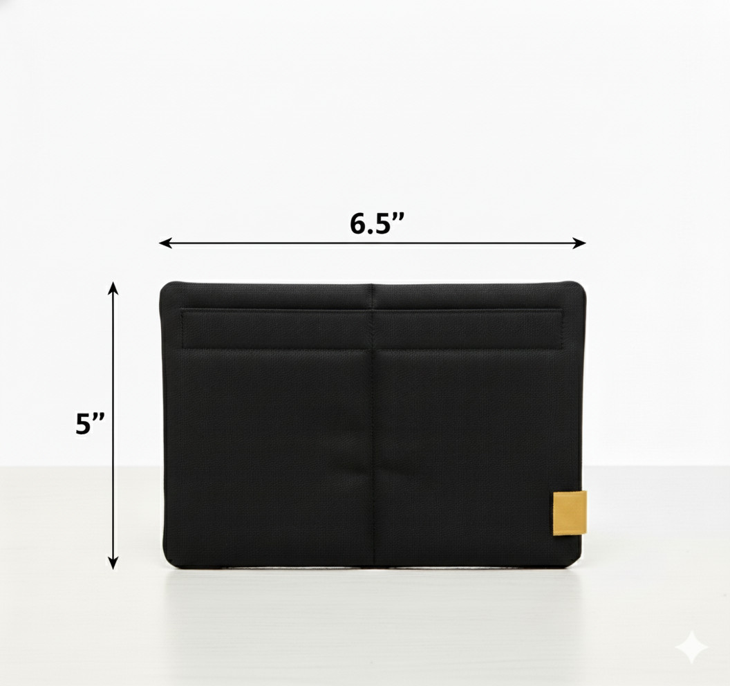 Small Pouch with Divider, Soft Interior, and Self Fastener 6.5″x5″ (5 pack)
