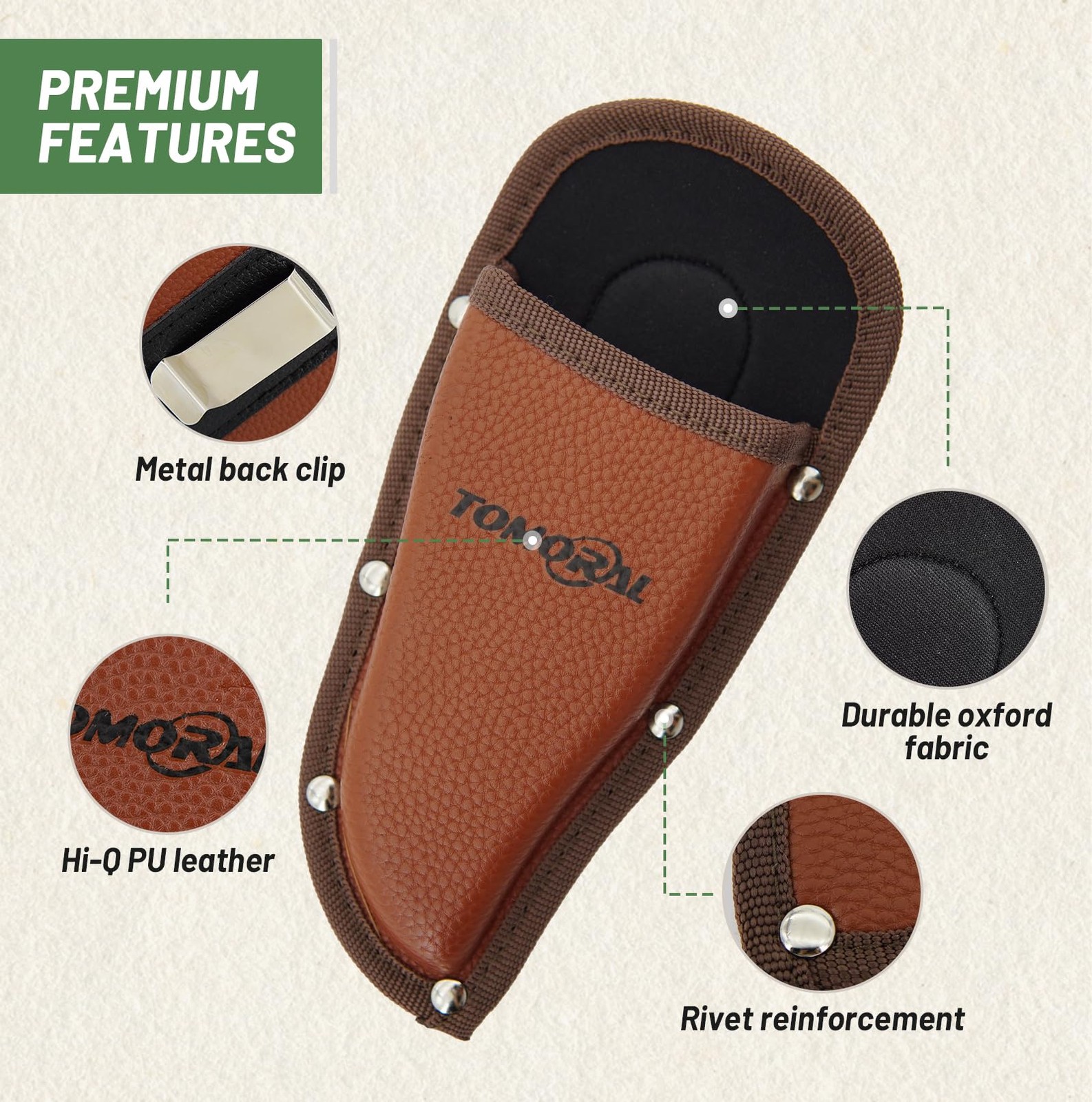 Pruner Holster Pruning Shears Hanging Pouch PU Leather Pliers Pruner Holder f…