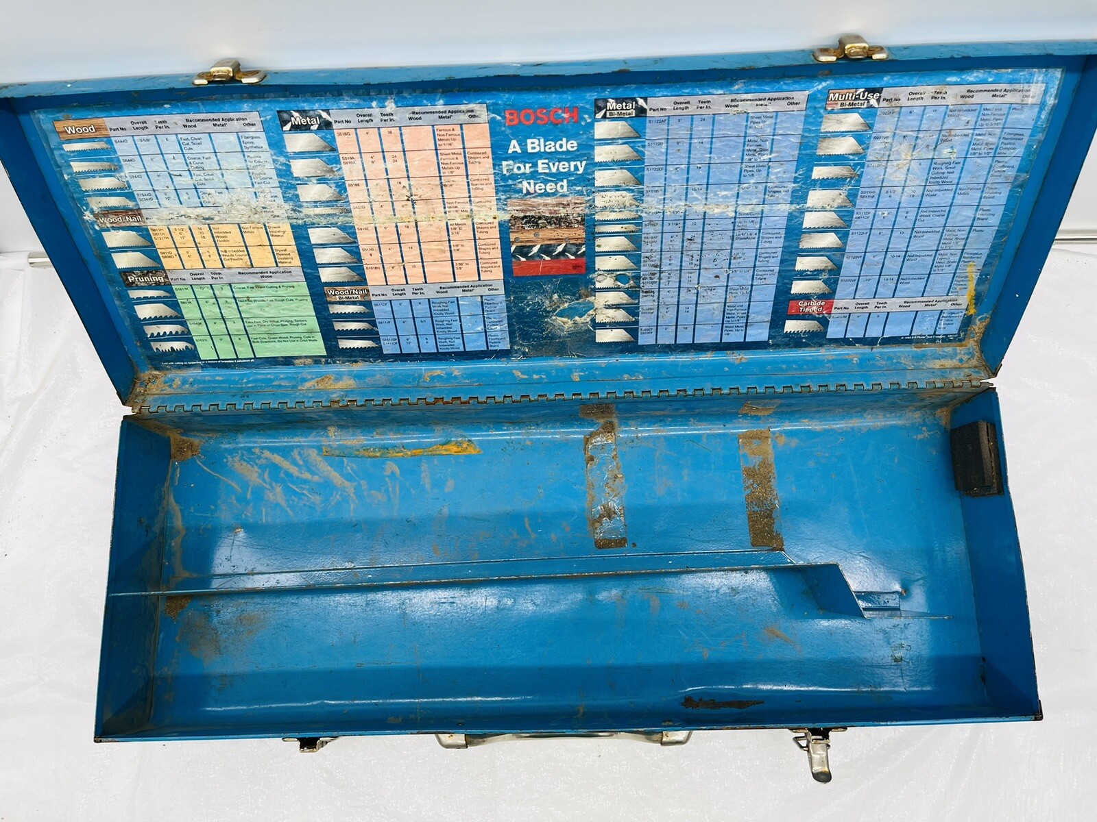 Vintage BOSCH Reciprocating Saw CASE ONLY Metal Box w/Handle & Clasps