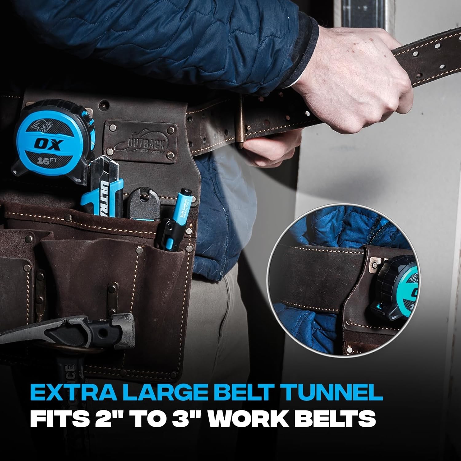 Ox Pro Leather Tool Pouches Rivet Reinforced Double Stitching