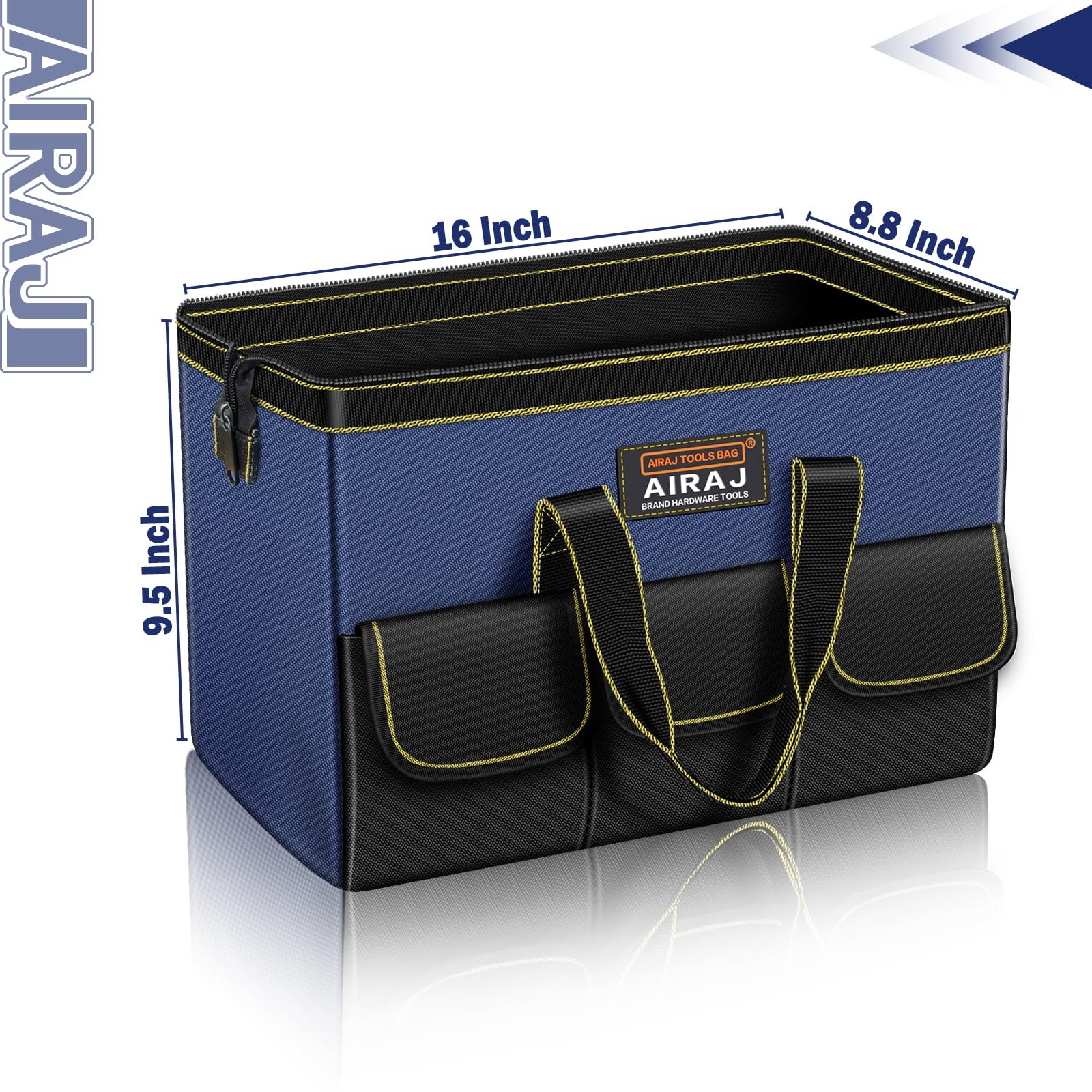 16-Inch Wide Mouth Portable Tool Storage Bag – Small Tool Tote for Home Repai…