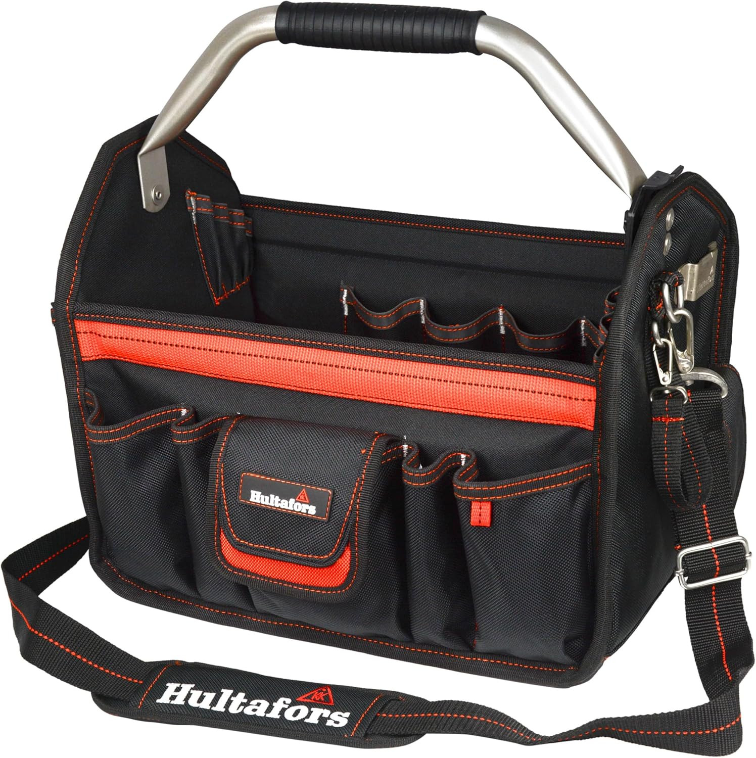 Heavy Duty Open-Top Tool Carrier with 32 Pockets and Durable Base Pad Feet