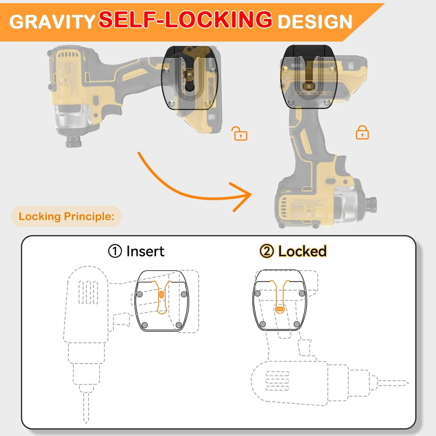 Universal Tool Holster for Tool Belt Accessories, Drill Holder for Power Drill,