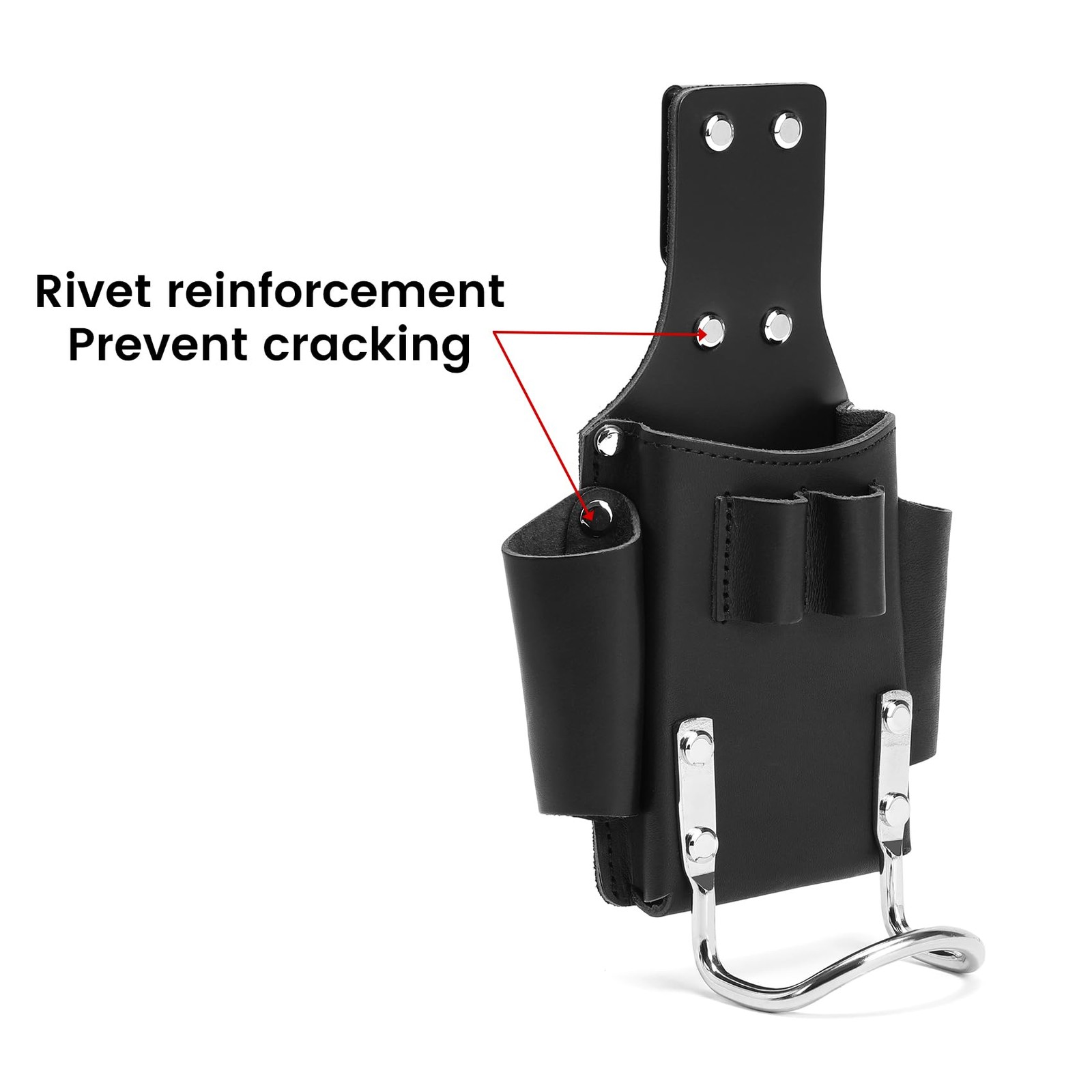 Small Leather Tool Pouch – 6-in-1 Heavy Top Grain Leather Small Tool Pouch wi…