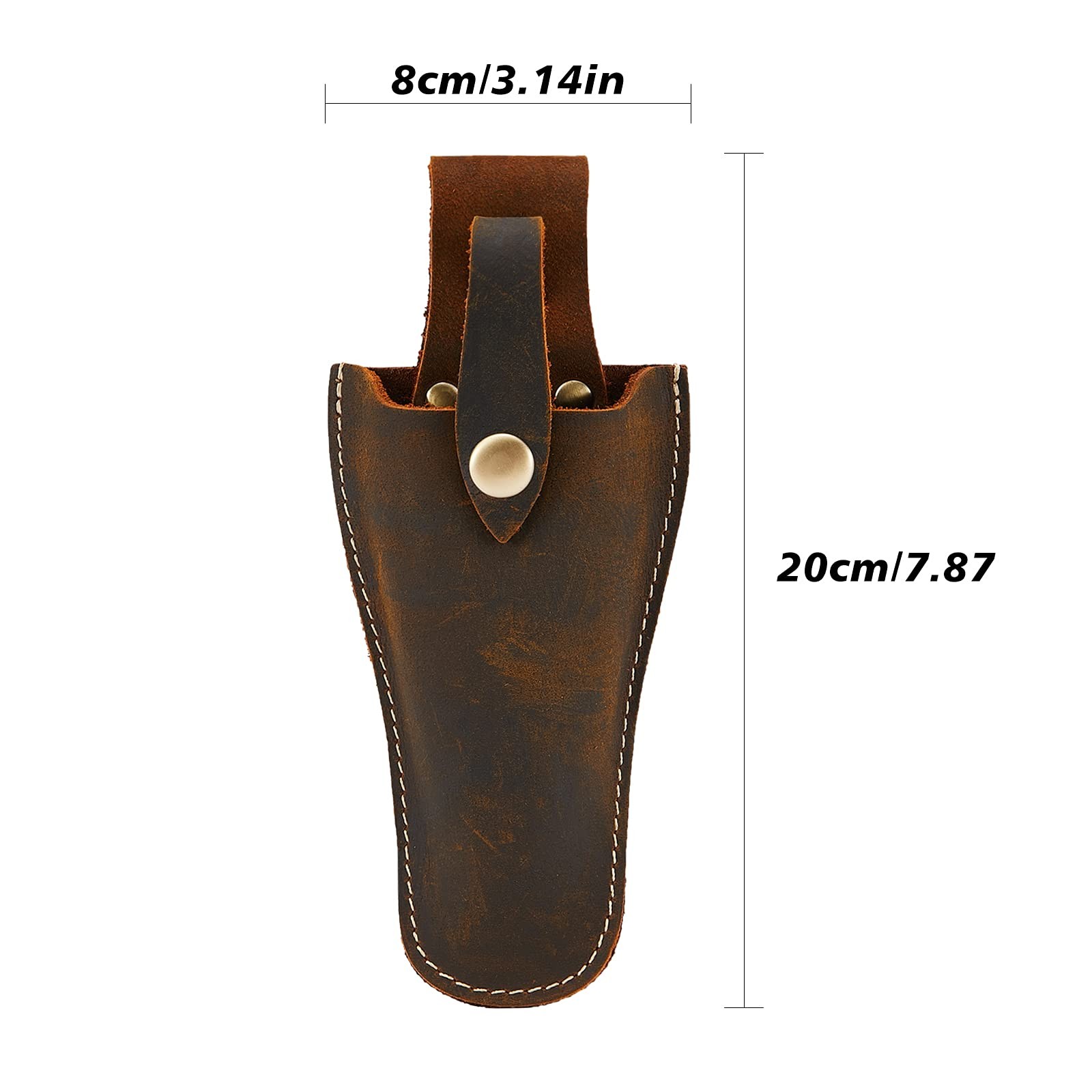 Plier Holder for Belt,Durable Leather Sheath Pouch Gardening Brown