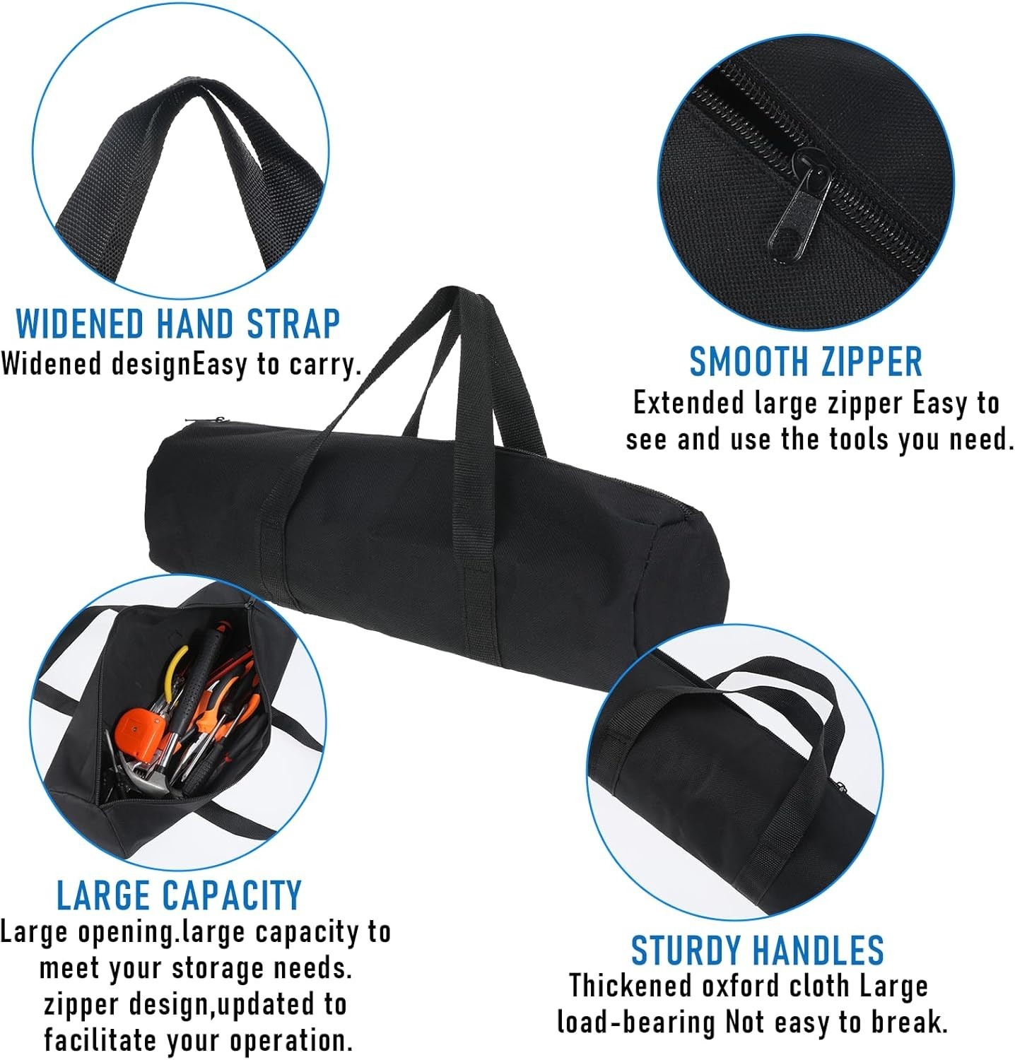 Waterproof 12-Inch Canvas Tool Pouch – Large Capacity Organizer for Tools