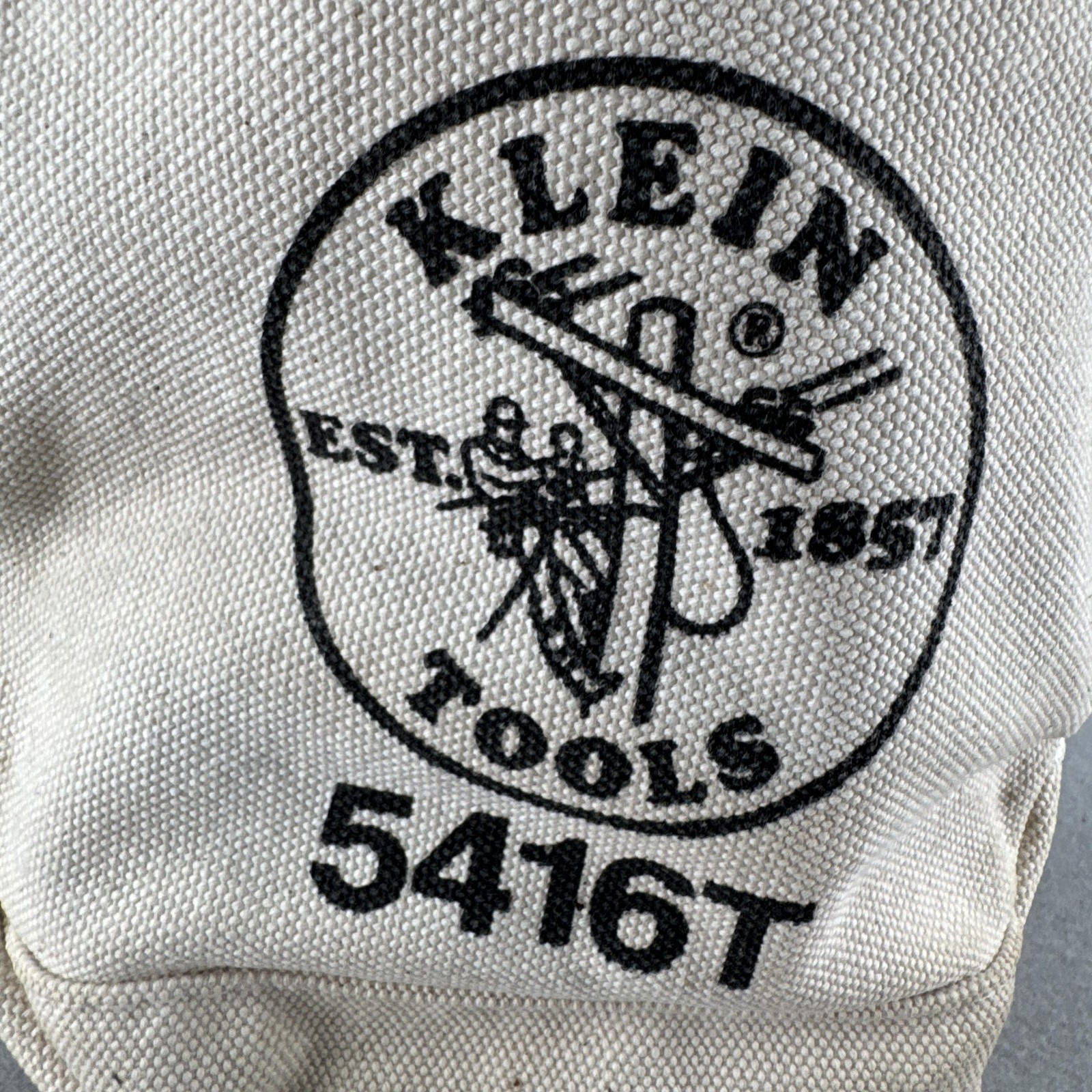Vintage Klein Tools 5416T Canvas Lineman Tool Bag Pouch Belt Holder Made USA