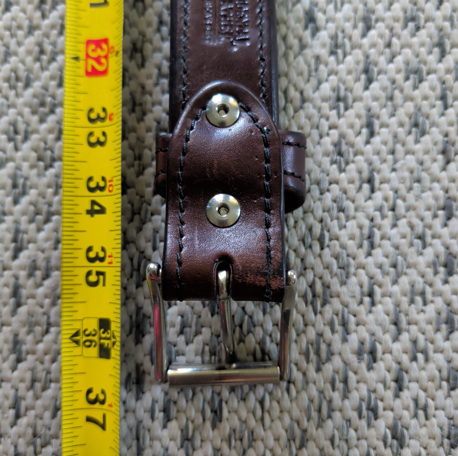 Vtg OCCIDENTAL Leather 5008 1.5″ W35-39 Working Mans Belt America’s Best 37″ VG+