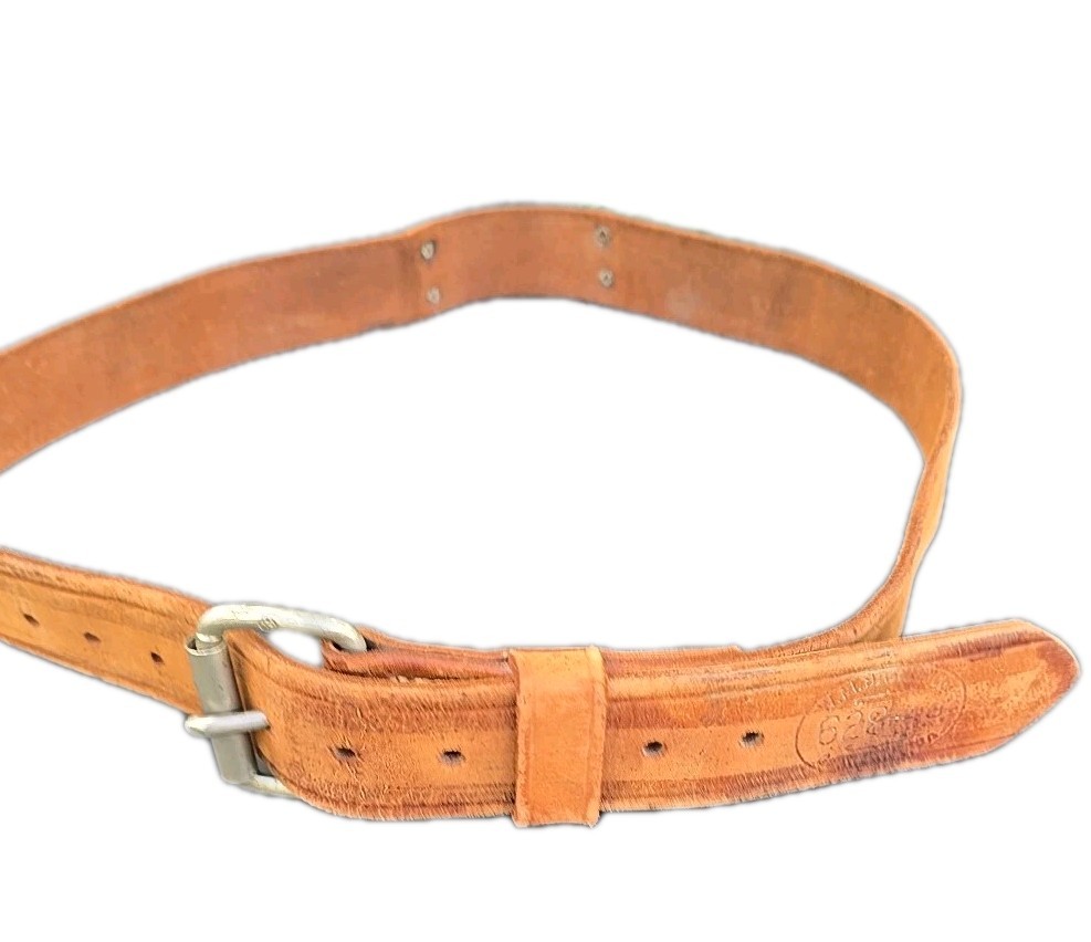 Vintage W. M. Bashlin Co. Linesman Tool Belt, #628-46 100% Distressed Leather