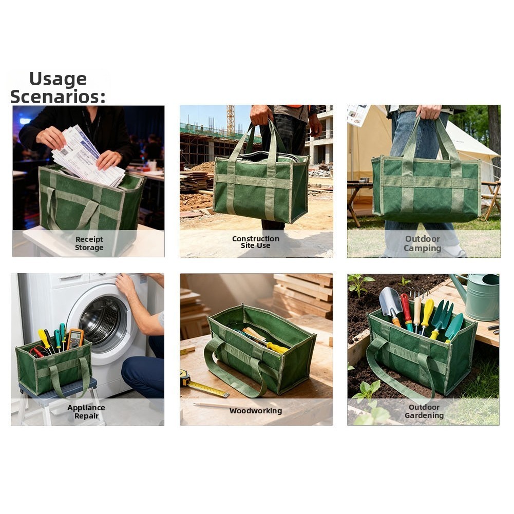 Multi Functional Canvas Tool Kit with Spacious Storage and Reinforced Stitching