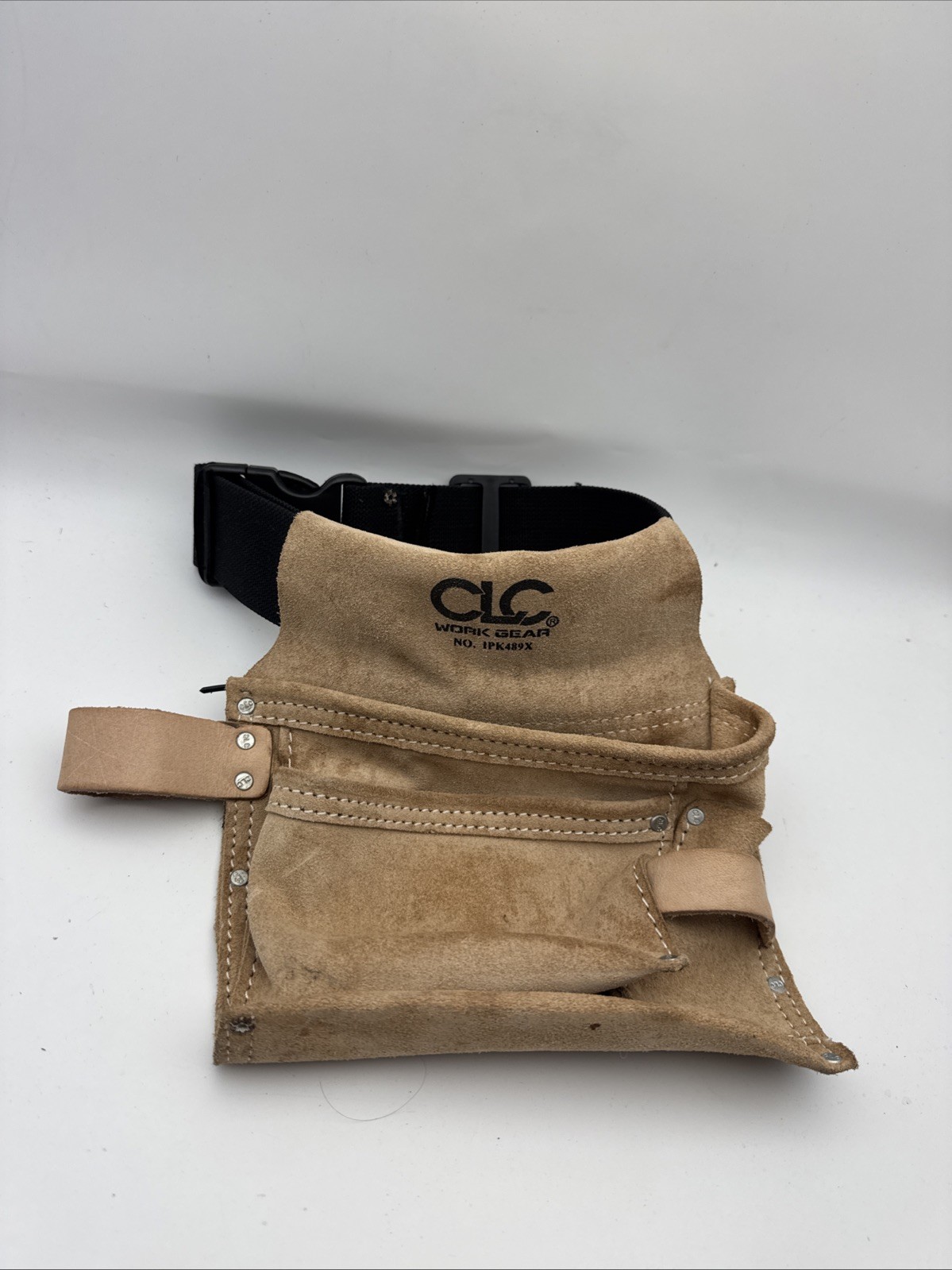 CLC LEATHER H/D Work Gear 3 Pocket Nail & Tool Bag W/ Polyweb Belt IPK489X