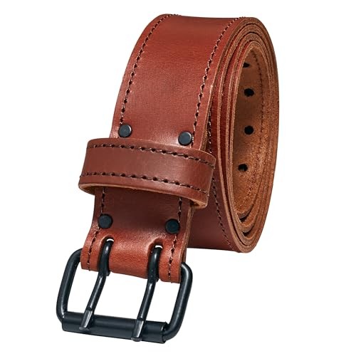 Men’s Leather Tool Belt – Handcrafted Top Grain Leather Cherry – 2″ Wide – L