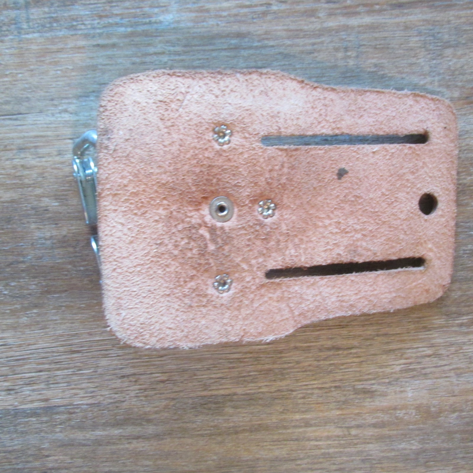 CLC TOP GRAIN COWHIDE HAMMER HOLDER Carpenter Belt METAL FLIP CRADLE W/O LABEL!!