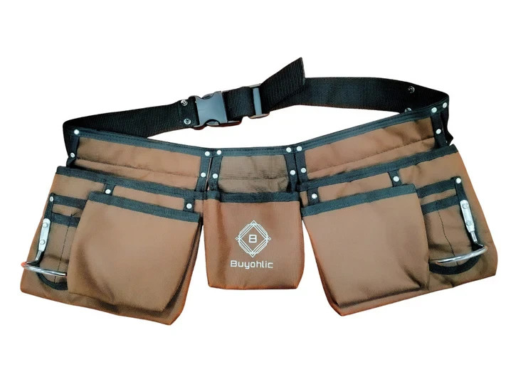 Heavy Duty Tool Bag 11 Pocket Double-Sided Polyester with Side Pockets