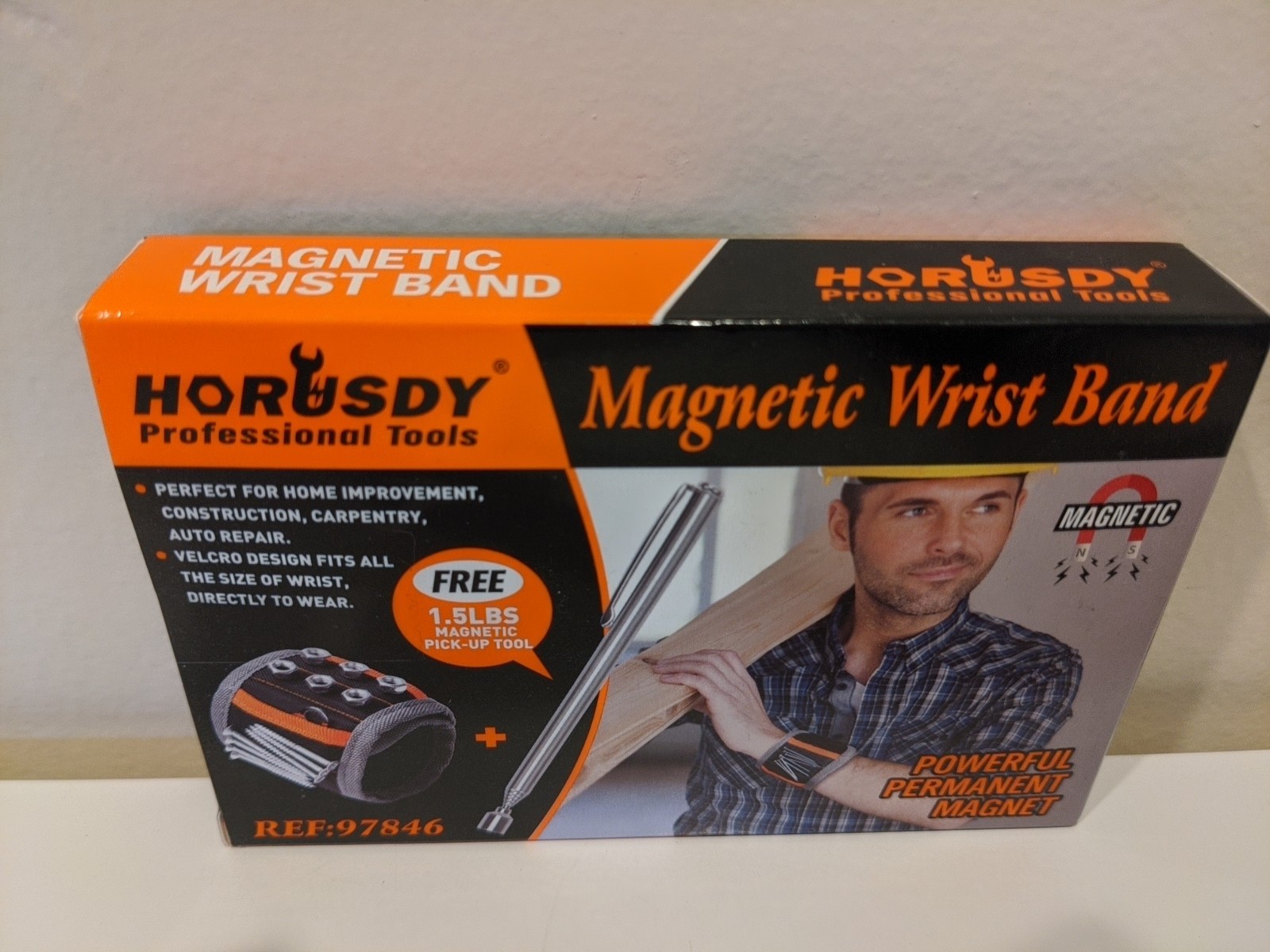 Horusdy Professional Tools Magnetic Wristband Up To 1.5 Lbs